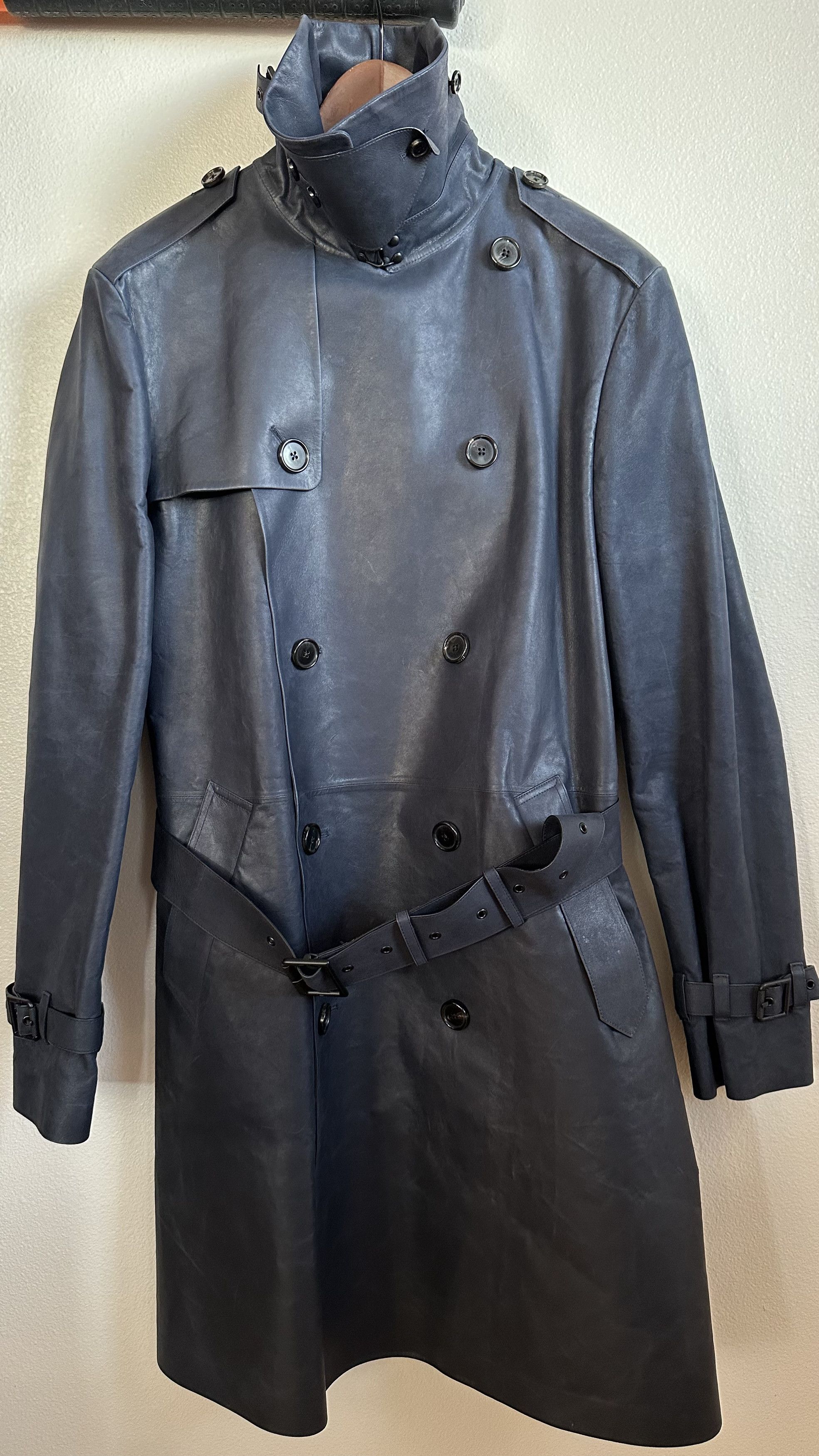 Ralph Lauren RL Black Label Lambskin Trench Italy SP15 Purple Era Size US S / EU 44-46 / 1 - 1 Thumbnail