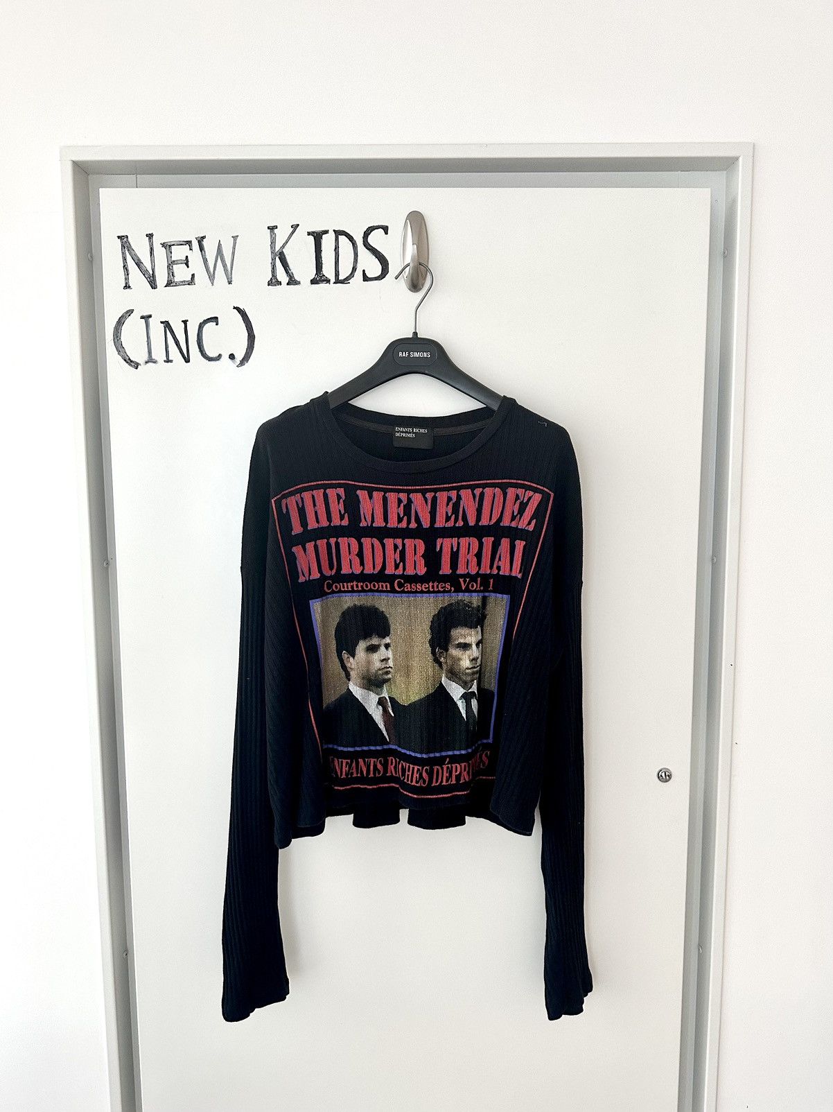 image of Enfants Riches Deprimes Aw19 “Menendez Murder Trail” Sweater in Black, Men's (Size Medium)