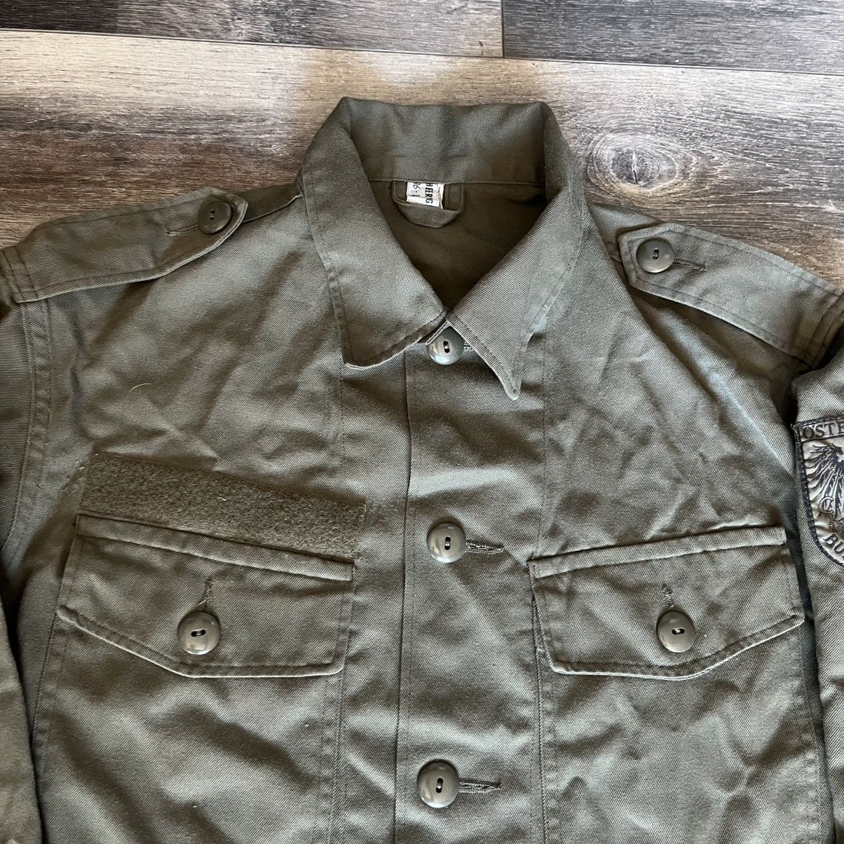 Vintage Vintage 80s German Army Military Field Button Up Shirt Khaki Size US L / EU 52-54 / 3 - 4 Thumbnail