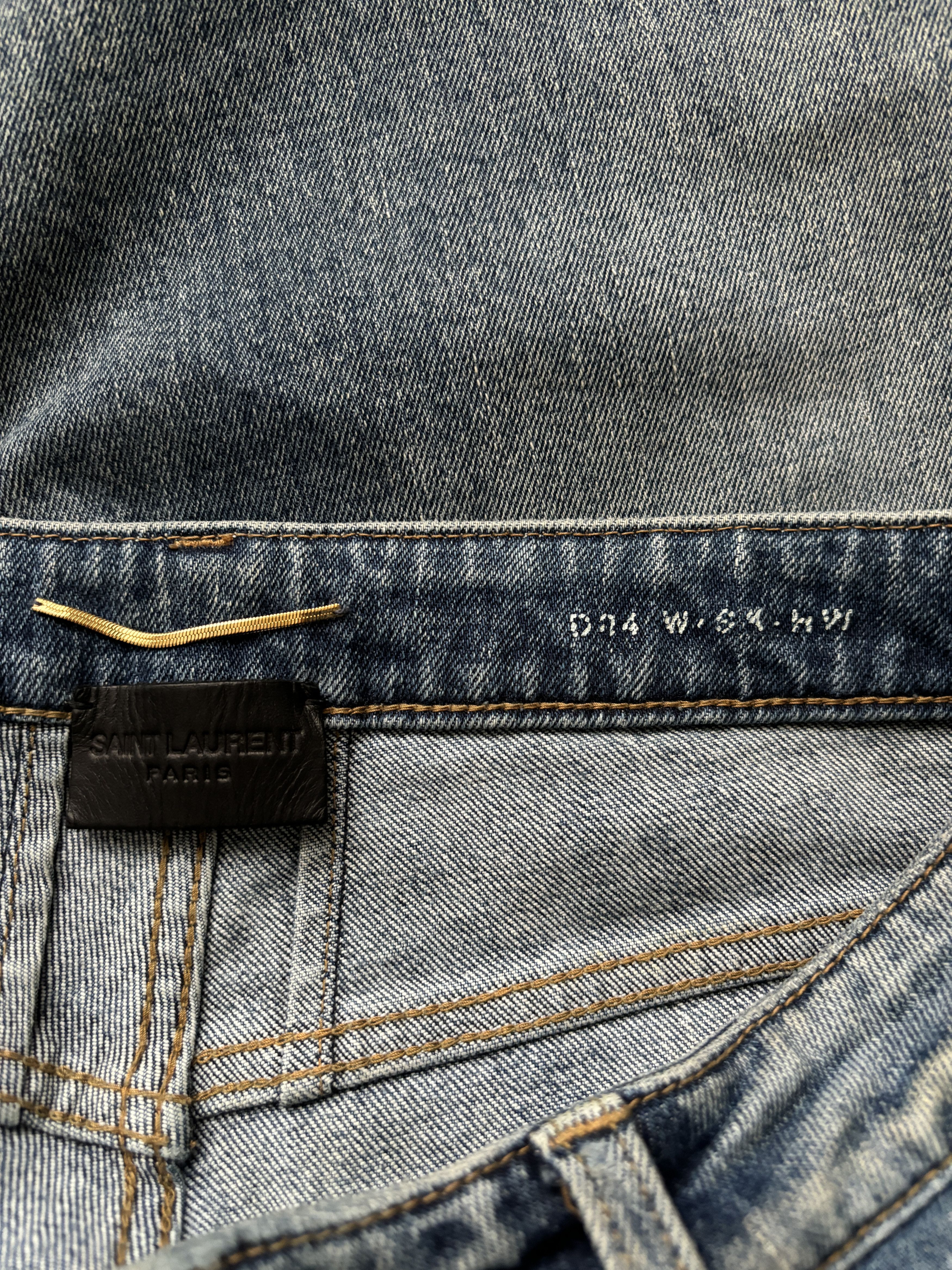Hedi Slimane × Saint Laurent Paris ⚡️QUICK SALE⚡️2016 Saint Laurent Hedi D04 Blue Denim Jeans Size 30" / US 8 / IT 44 - 3 Thumbnail