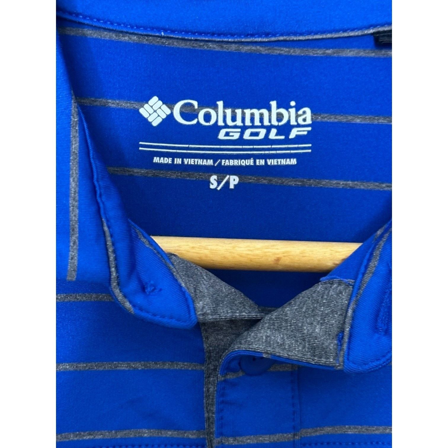 Columbia Columbia GOLF Omni-Wick Gray & Blue Stripe Polo Shirt Small Size US S / EU 44-46 / 1 - 9 Thumbnail