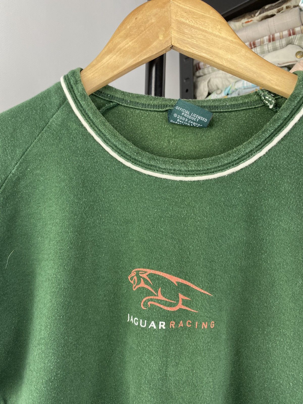 Vintage VNTG 2003 Jaguar Racing Licensed Mens S Green Shirt Faded Size US S / EU 44-46 / 1 - 2 Thumbnail