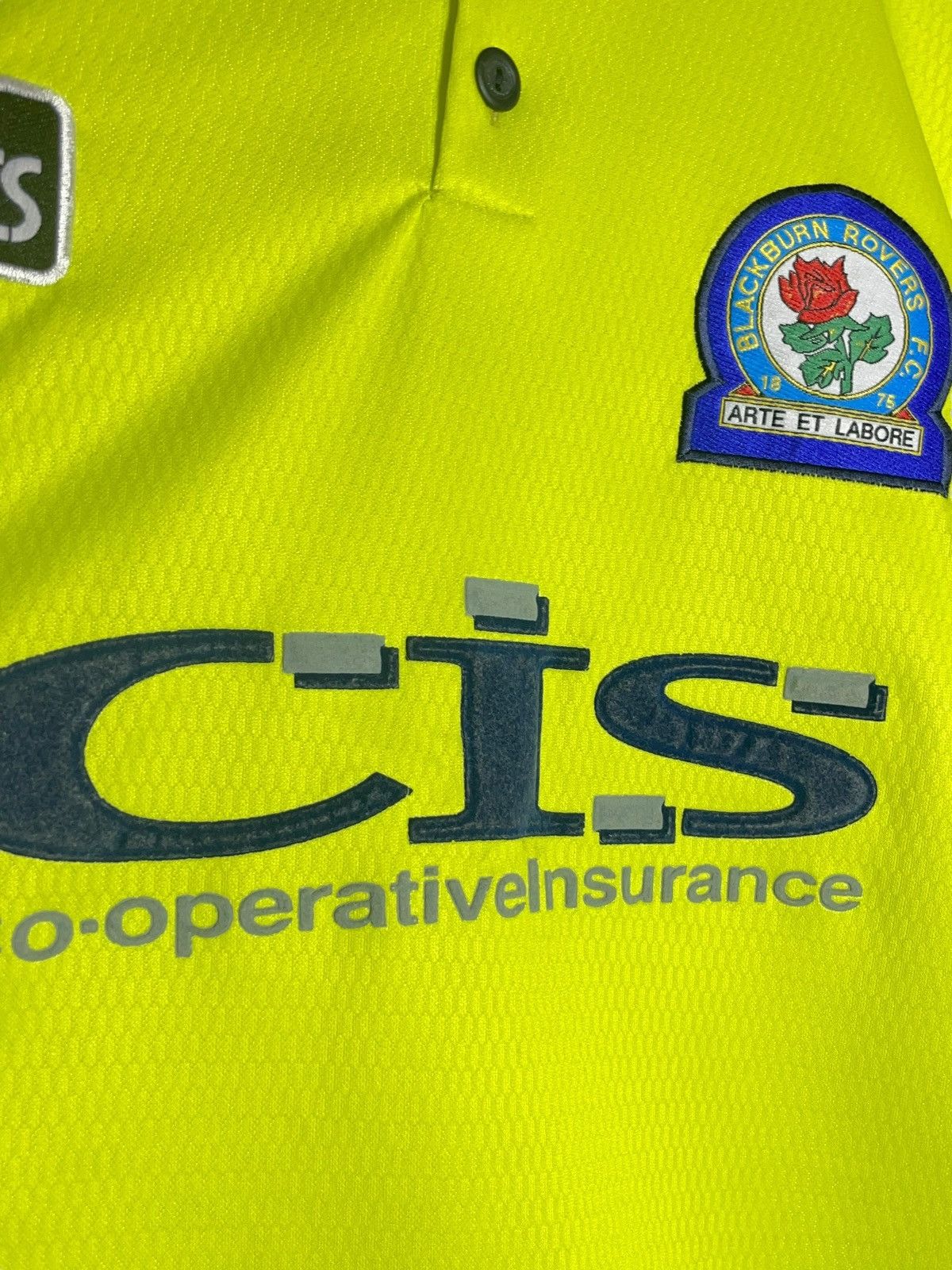 Asics × Vintage Blackburn Rovers ASICS 1996/97 Away Vintage Football Shirt Size US XL / EU 56 / 4 - 7 Thumbnail