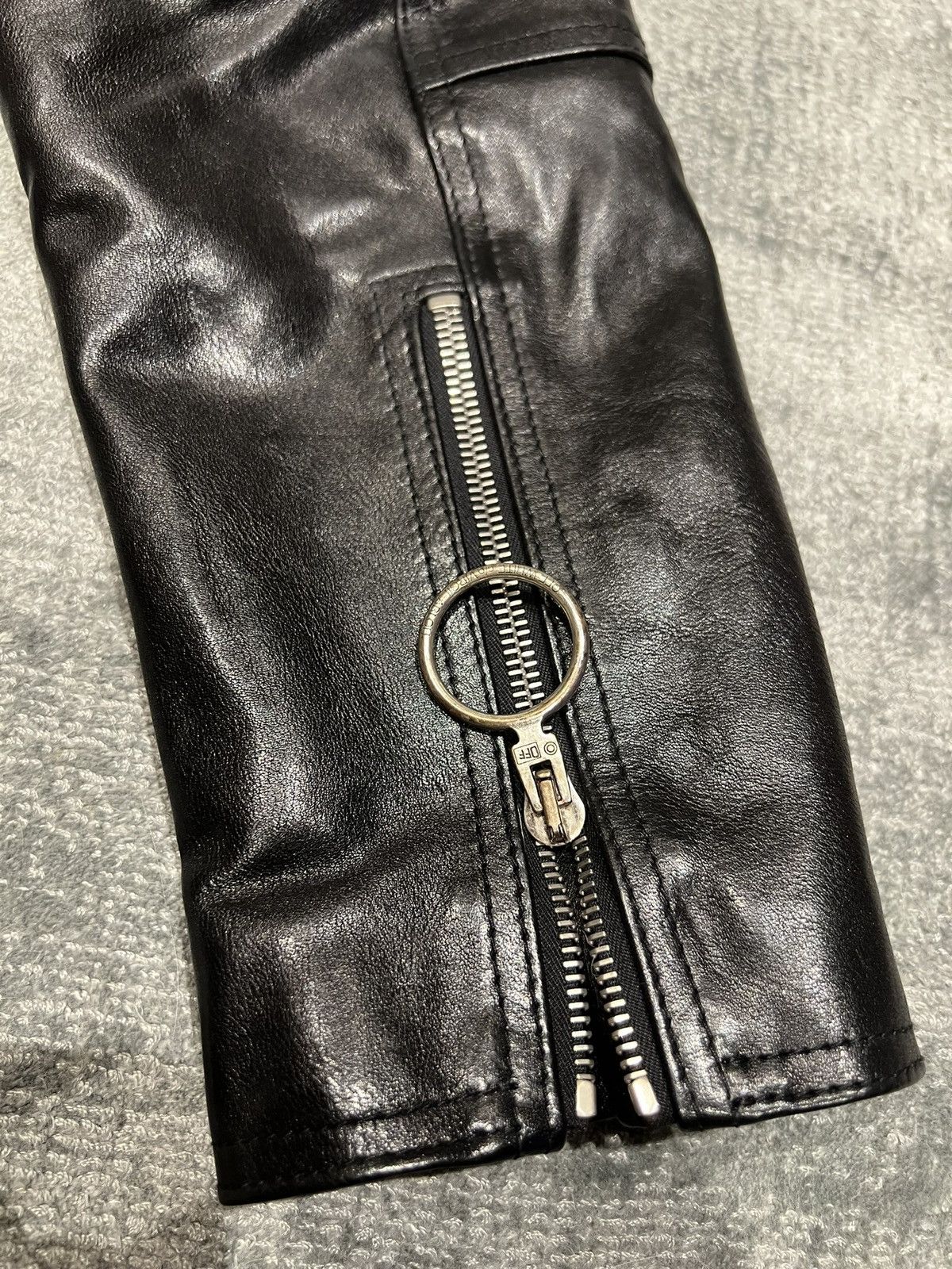 Off-White Off white (clean logo) leather jacket Size US L / EU 52-54 / 3 - 3 Thumbnail