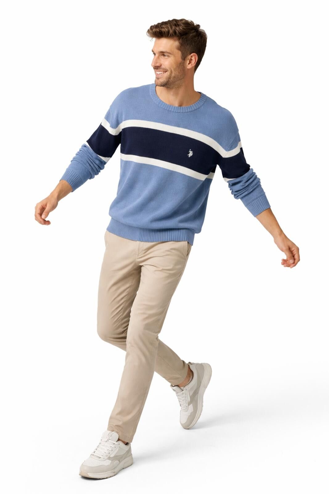 U.S. Polo Assn. U.S. Polo Assn. Men's Striped Crew Neck Sweater XXL Size US XXL / EU 58 / 5 - 1 Thumbnail