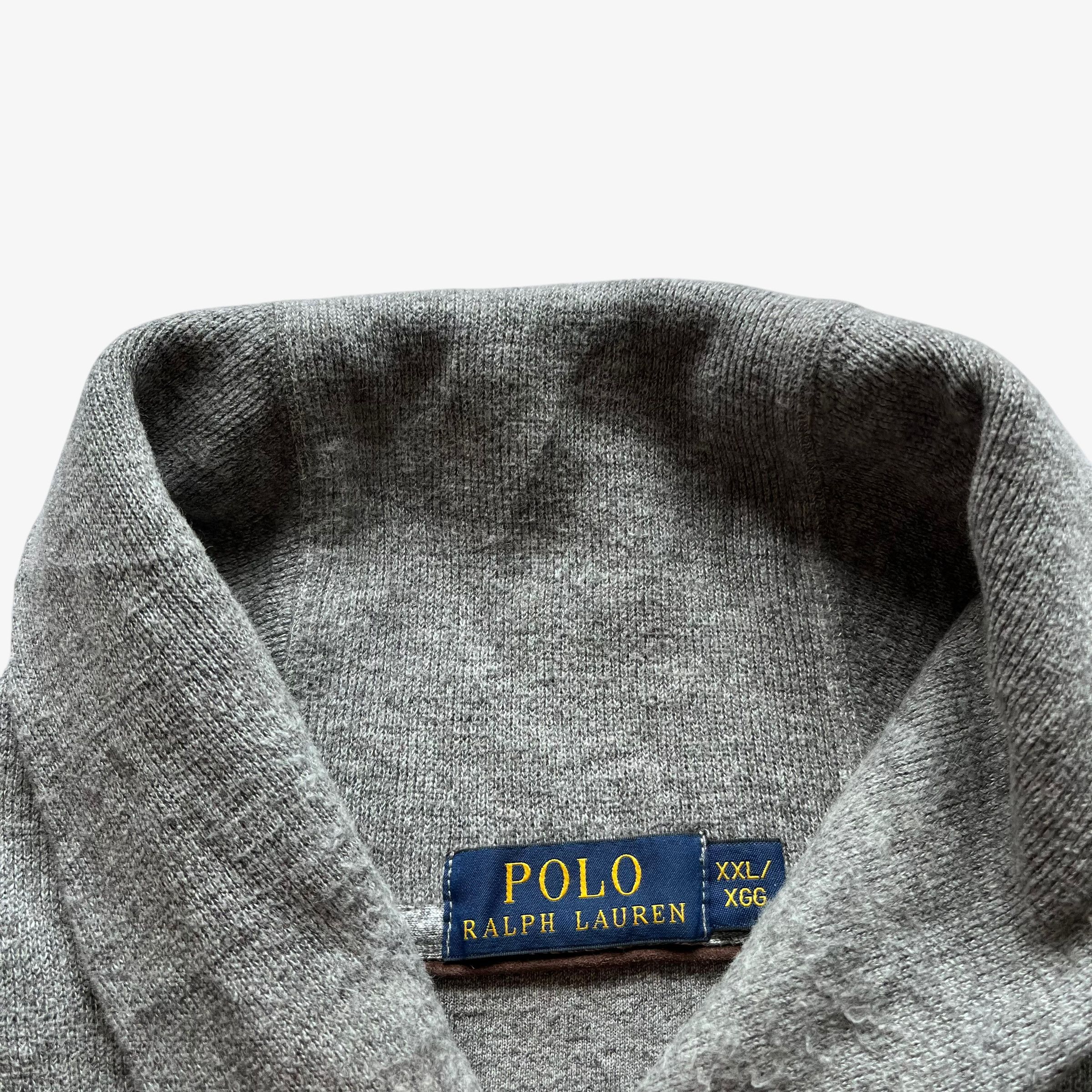 Ralph Lauren Vintage Y2K Men's Polo Ralph Lauren Grey High Neck Jumper Size US XXL / EU 58 / 5 - 2 Thumbnail