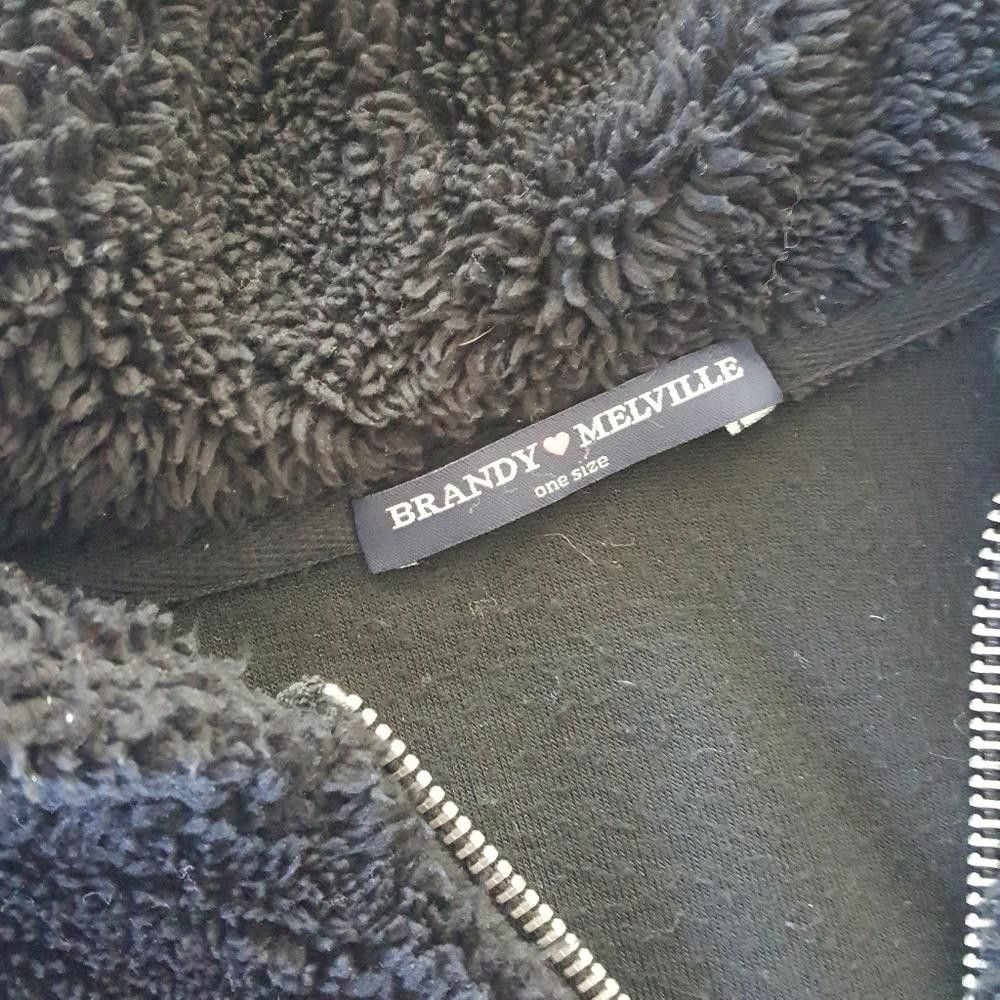 Designer Black Melville Christina Fur Coat Long Sleeve Size ONE SIZE - 3 Thumbnail