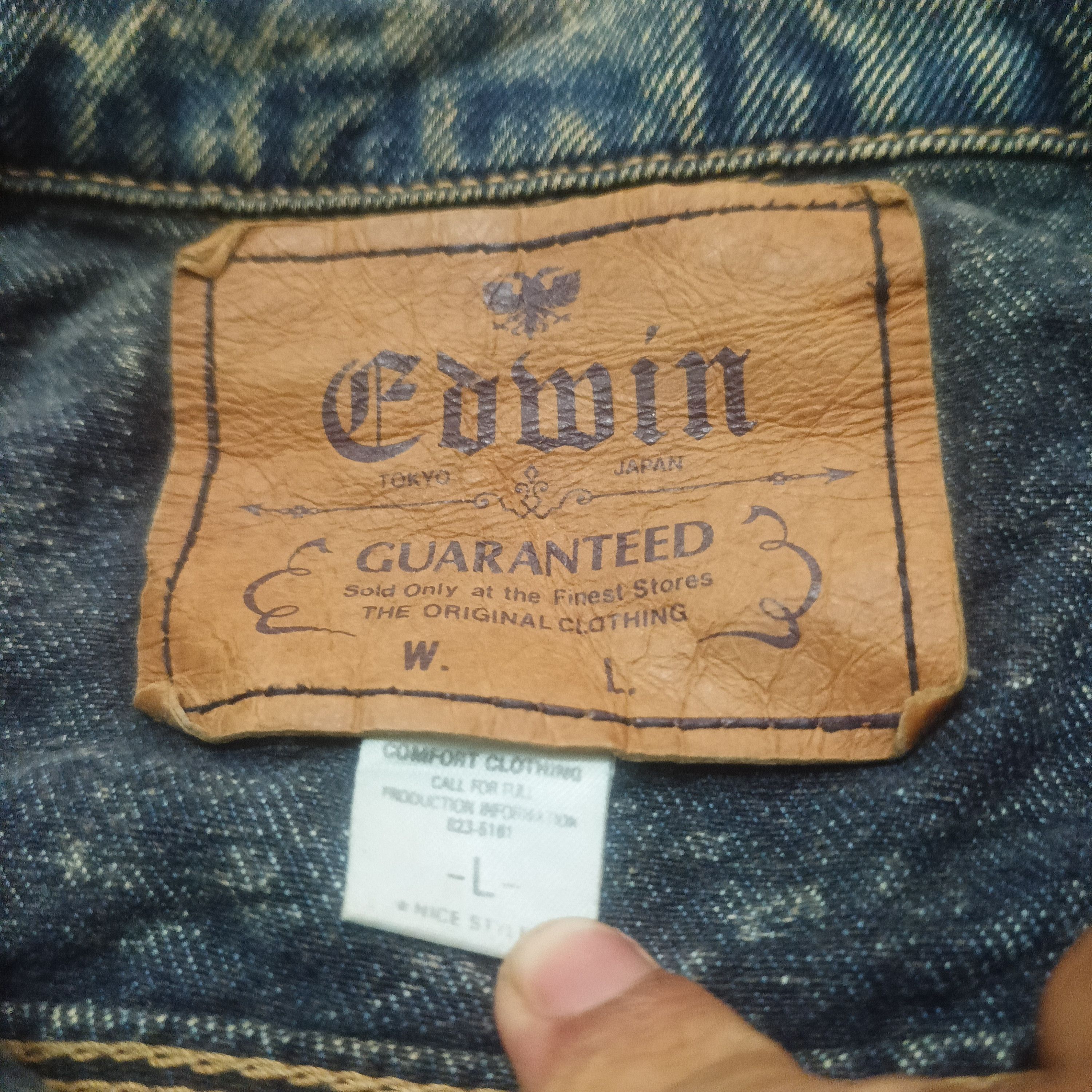 Edwin Vintage Distressed thrashed Edwin Denim Jacket Size US L / EU 52-54 / 3 - 4 Thumbnail