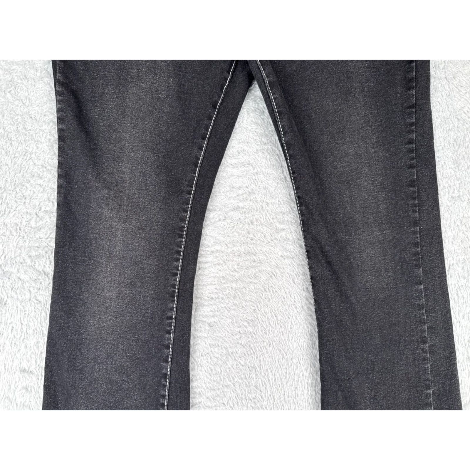 Vintage Vintage Black Denim Bootcut Jeans Women 30 Light Wash High Rise Flared Cotton Blend Size 30" / US 8 / IT 44 - 3 Thumbnail