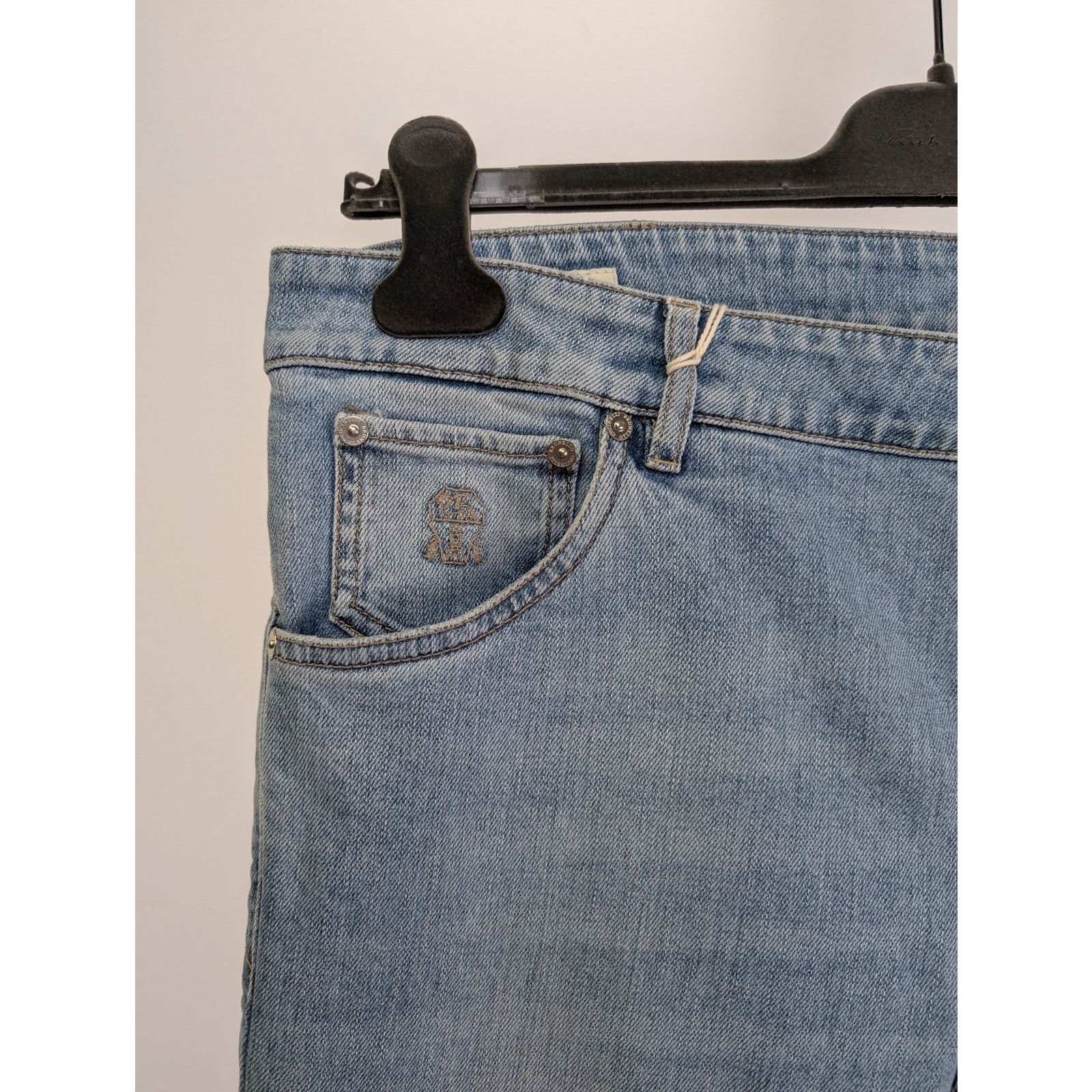 Brunello Cucinelli o1rshd1 Skinny Fit Denim Jean in Blue Size US 36 / EU 52 - 5 Thumbnail