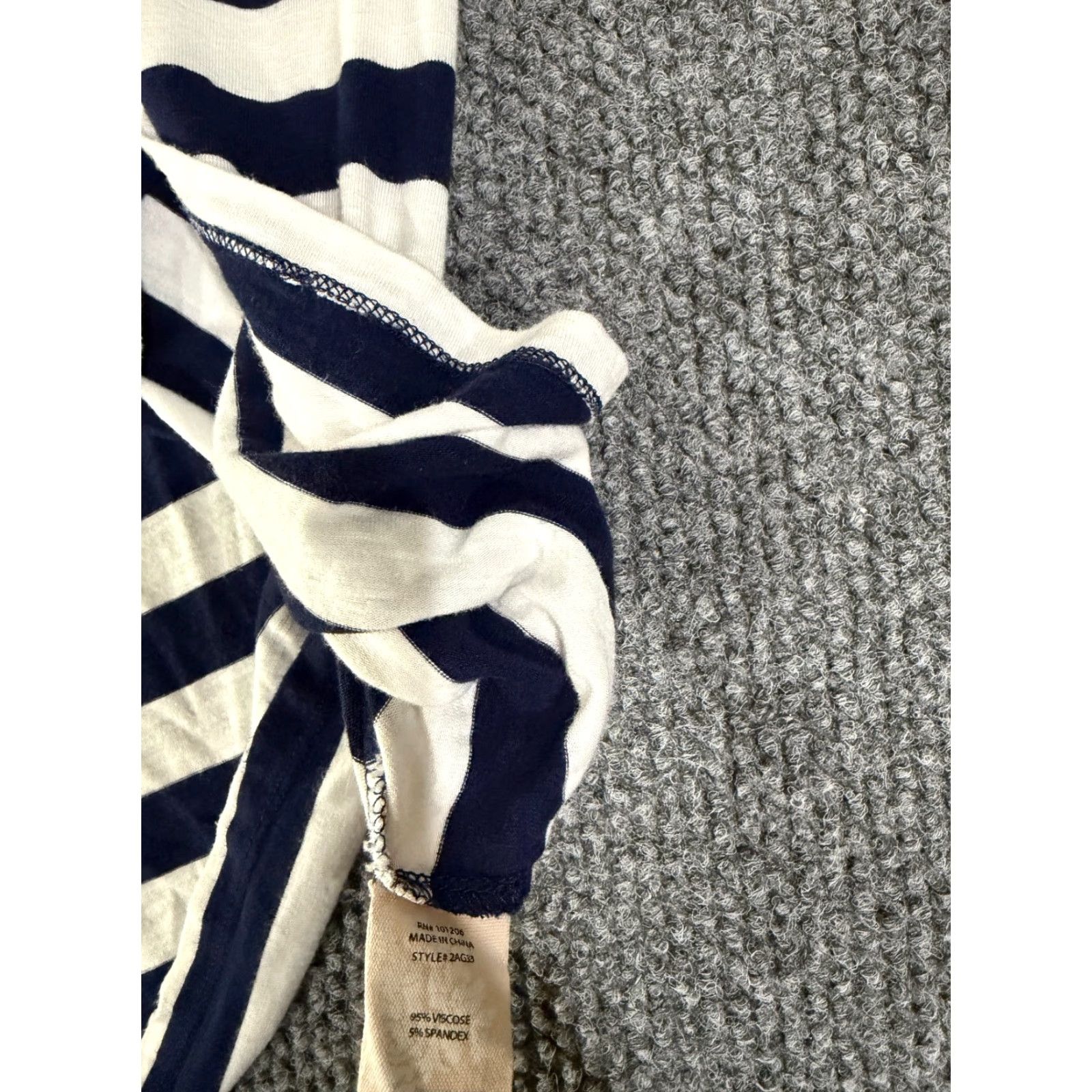 Soft Surroundings Soft Surroundings Blouse Shirt Womens L Blue Striped Round Neck Long Sleeve Stretch Casual Knit Shirt Size L / US 10 / IT 46 - 7 Thumbnail