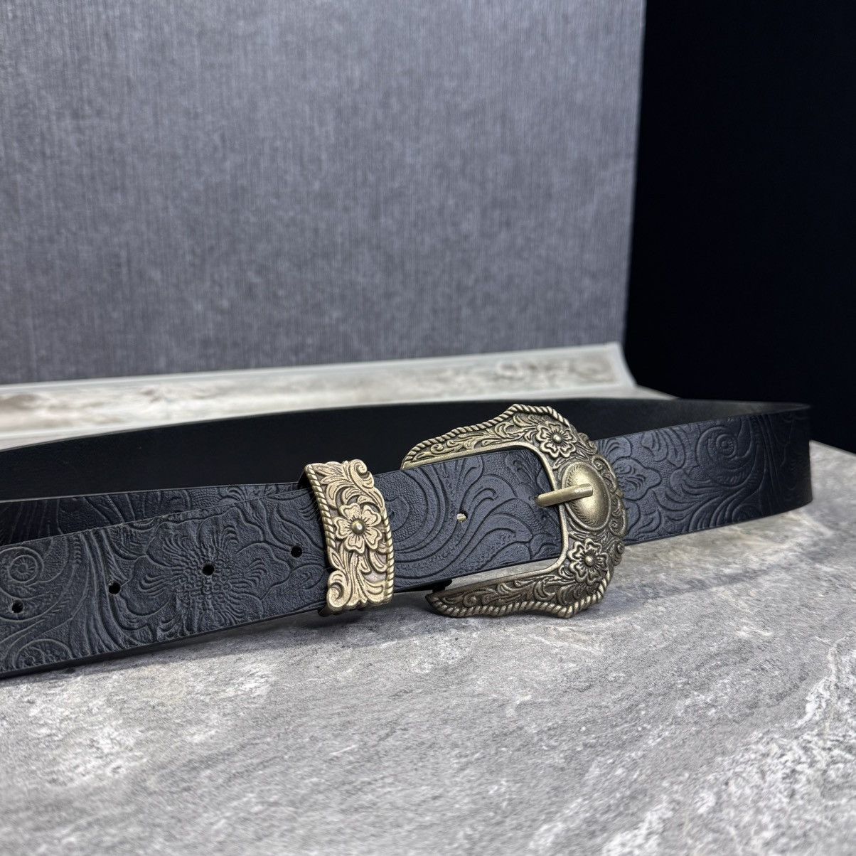 Hysteric Glamour Vintage Y2K Western Leather Belt Flower saint japan style Size ONE SIZE - 1 Thumbnail