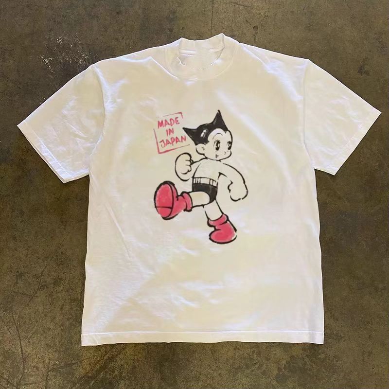 Japanese Brand White casual retro cartoon print t-shirt Size US M / EU 48-50 / 2 - 1 Thumbnail
