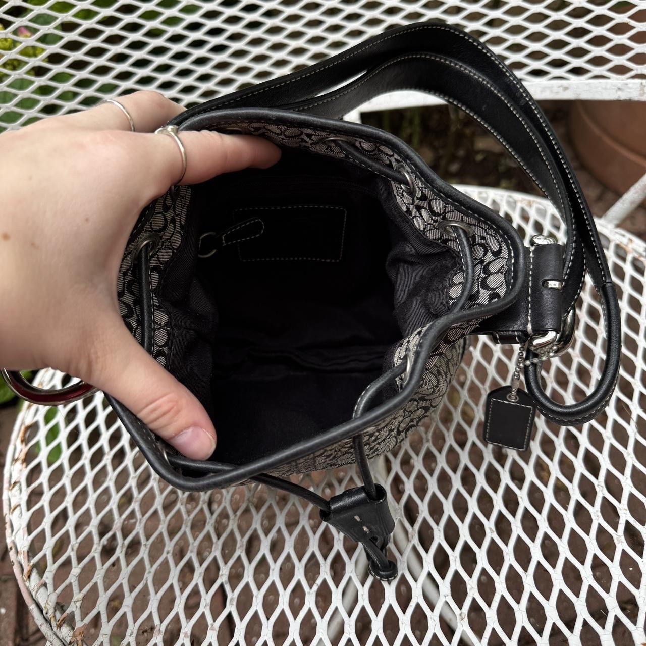 Coach Y2K Black Monogramed Coach Bucket Style Bag Size ONE SIZE - 6 Thumbnail