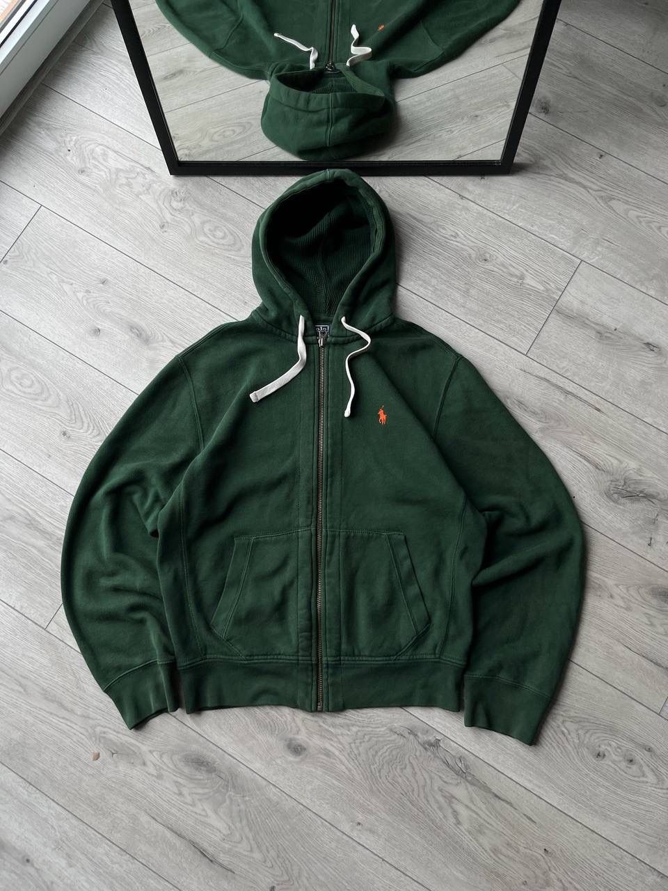 Pre-owned Polo Ralph Lauren X Vintage Polo Ralph Laurent Irish Green Boxy Zip-up Hoodie Y2k In Multicolor
