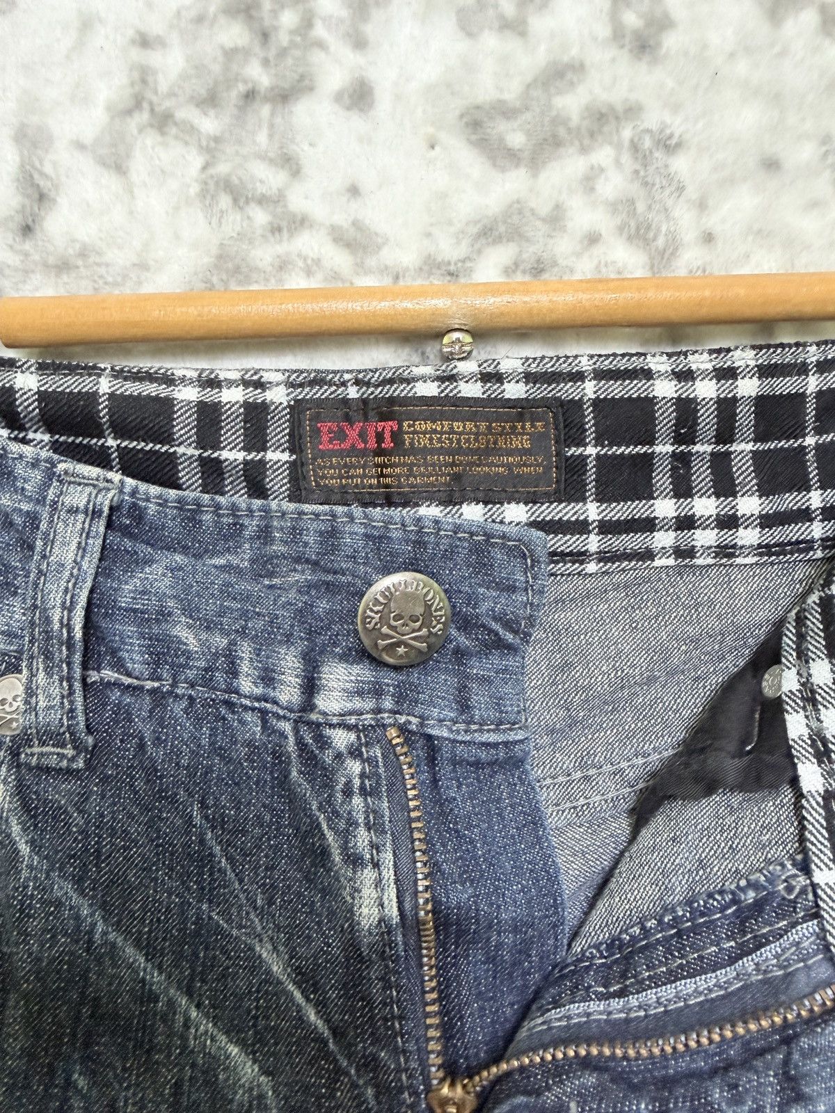 Hysteric Glamour Vintage Exit Lightning Wash Straight Y2K Poem Denim Jeans Size US 29 - 8 Thumbnail