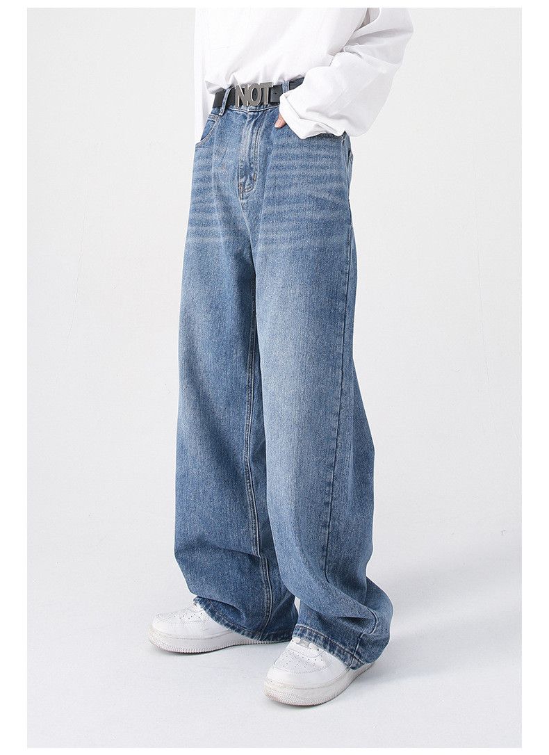 Japanese Brand Men's Retro Elastic-Waist Relaxed-Fit Straight-Leg Jeans Size US 32 / EU 48 - 4 Thumbnail