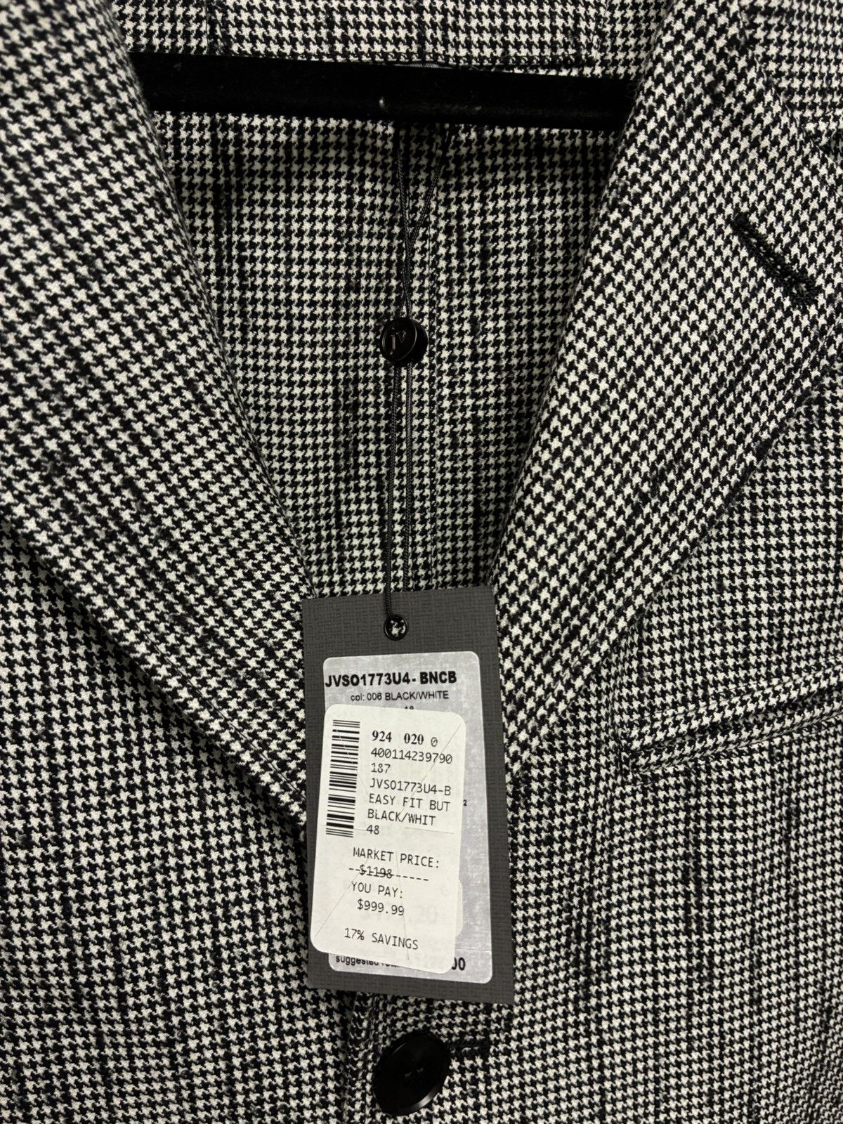 John Varvatos Deconstructed Houndstooth Jacket EU 48 USA 38 Size US M / EU 48-50 / 2 - 7 Thumbnail
