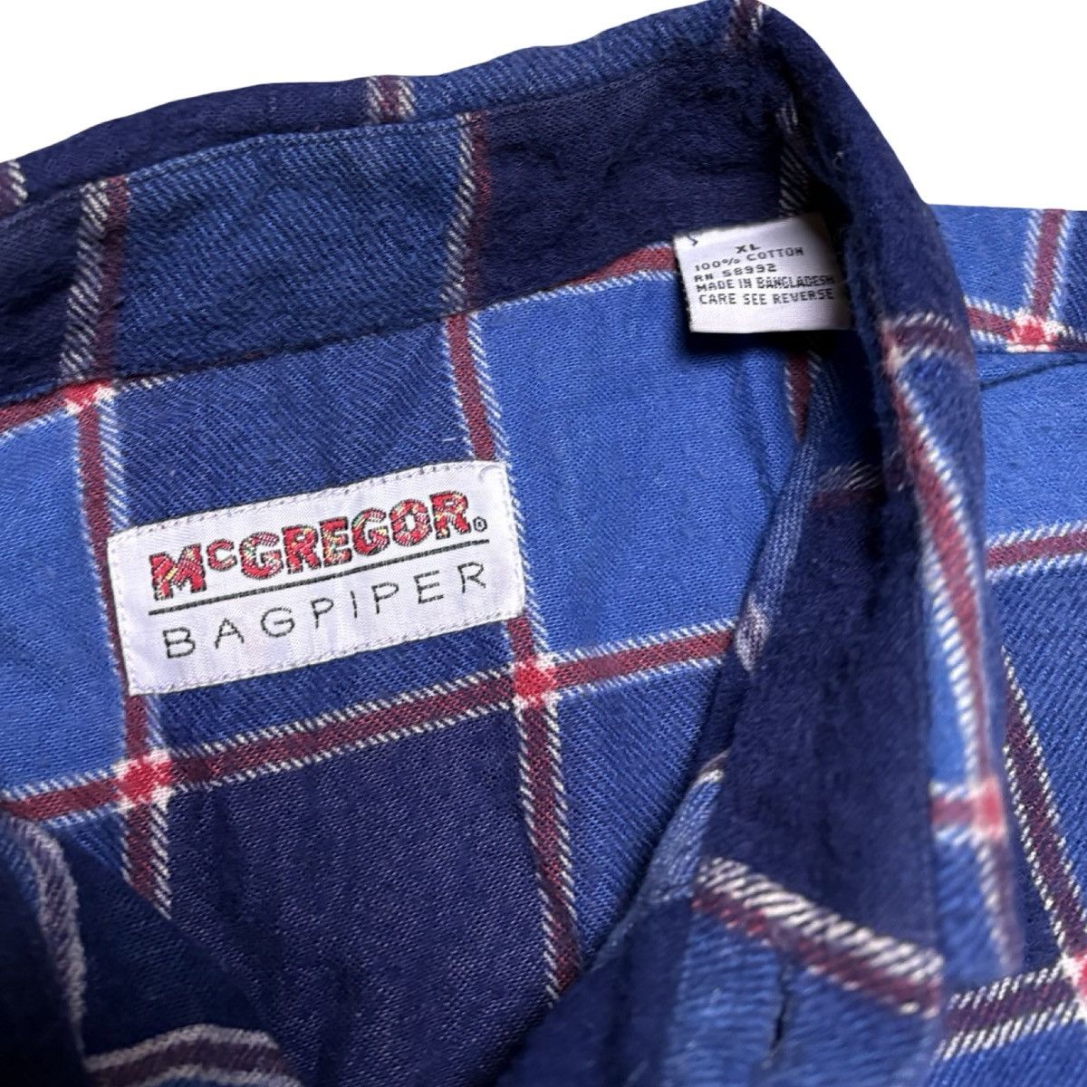 McGregor Vintage Mcgregor Shirt Men’s XL Blue Plaid Flannel Size US XL / EU 56 / 4 - 3 Thumbnail