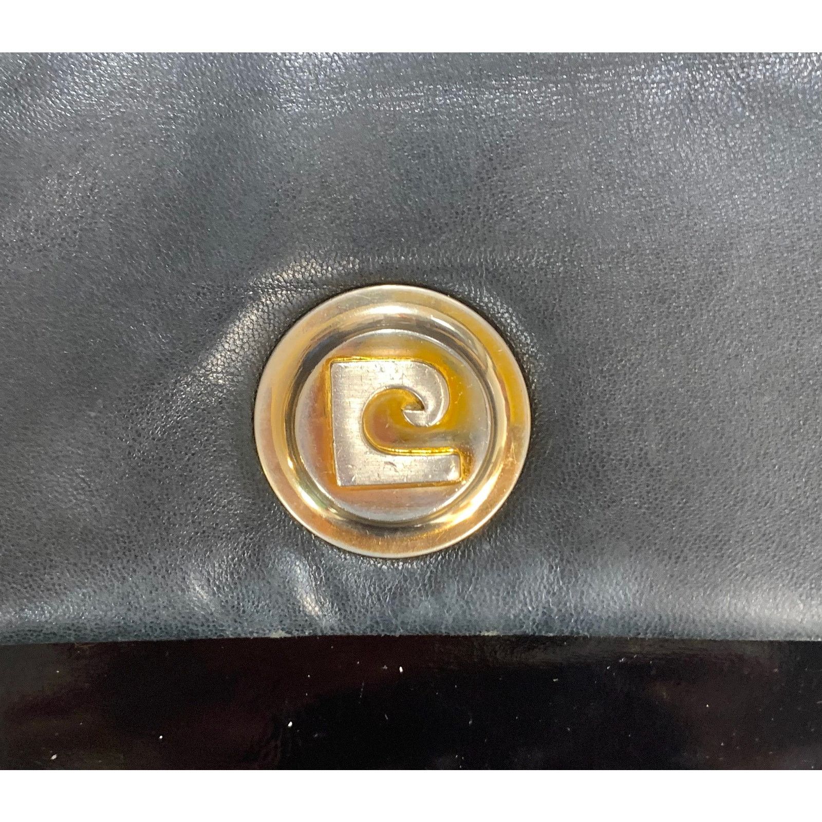 Pierre Cardin 60s MOD Pierre Cardin Black Patent Leather Bag Logo Chain Size ONE SIZE - 2 Thumbnail