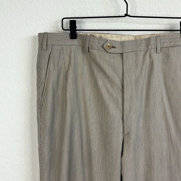 Barneys New York × Brioni Brioni Striped Barneys New York Virgin Wool 2 Pc 2 Button Su Size 46L - 6 Thumbnail