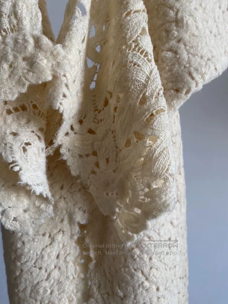 Comme des Garcons Comme Des Garcons Lanolin wool lace cream-colored deconstr Size S / US 4 / IT 40 - 8 Thumbnail