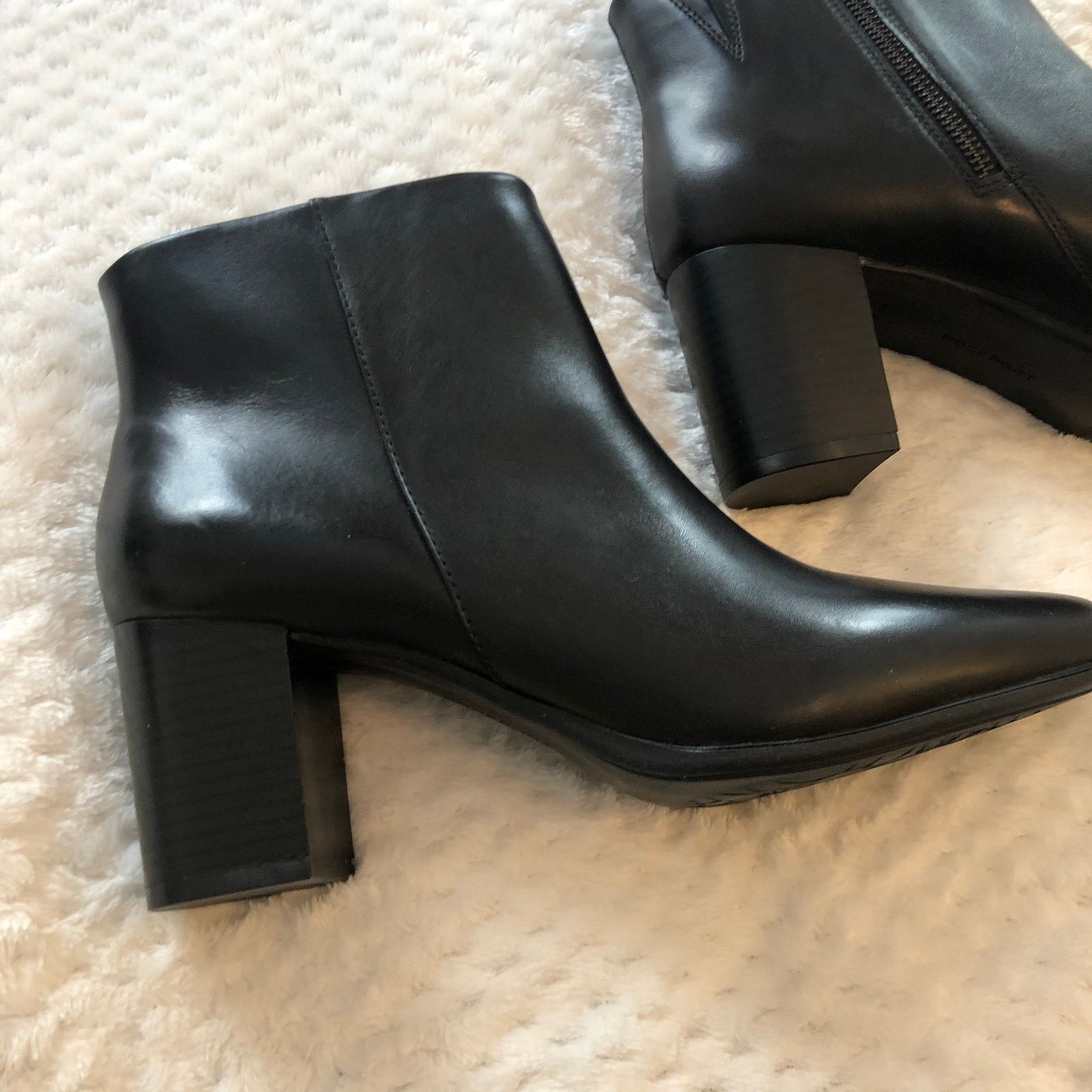 Rockport Rockport Black Camdyn Pointed-Toe Block Heel Booties Size US 10 / IT 40 - 3 Thumbnail