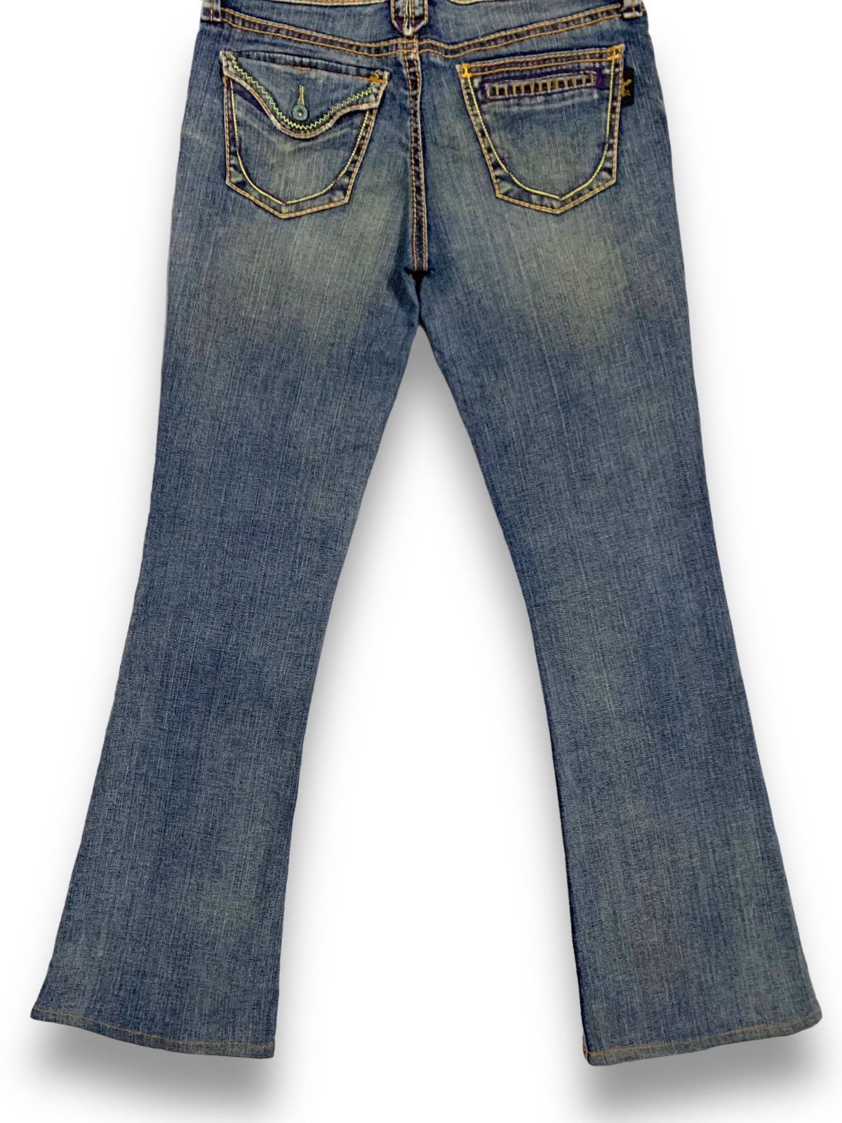Hysteric Glamour Vintage Japanese Brand Bad Girl Style Mud Wash Flare Jeans Size 28" / US 6 / IT 42 - 14 Thumbnail