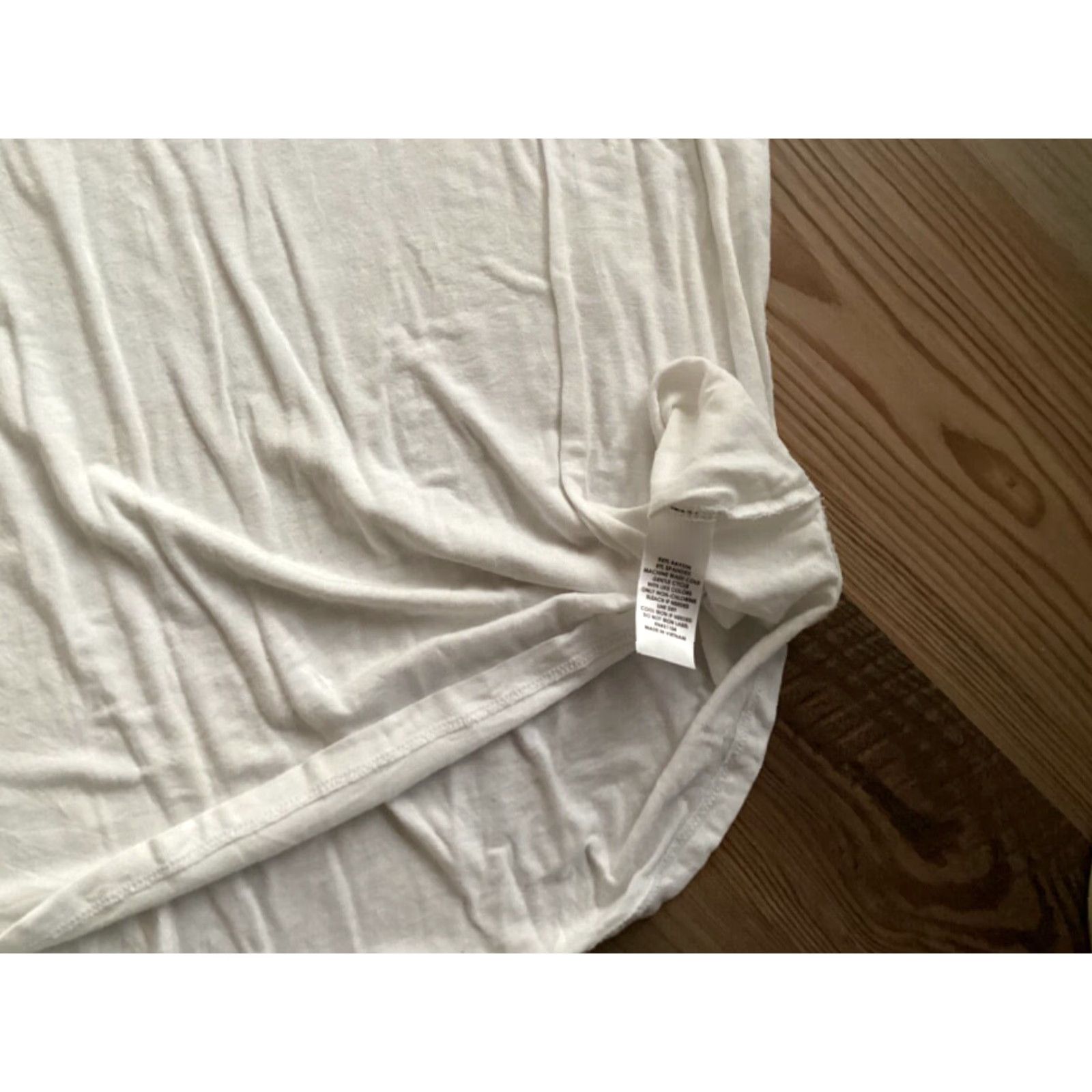 Vintage NEW DIRECTIONS Women's White Tunic T-Shirt Short Sleeve Size Medium Size M / US 6-8 / IT 42-44 - 3 Thumbnail