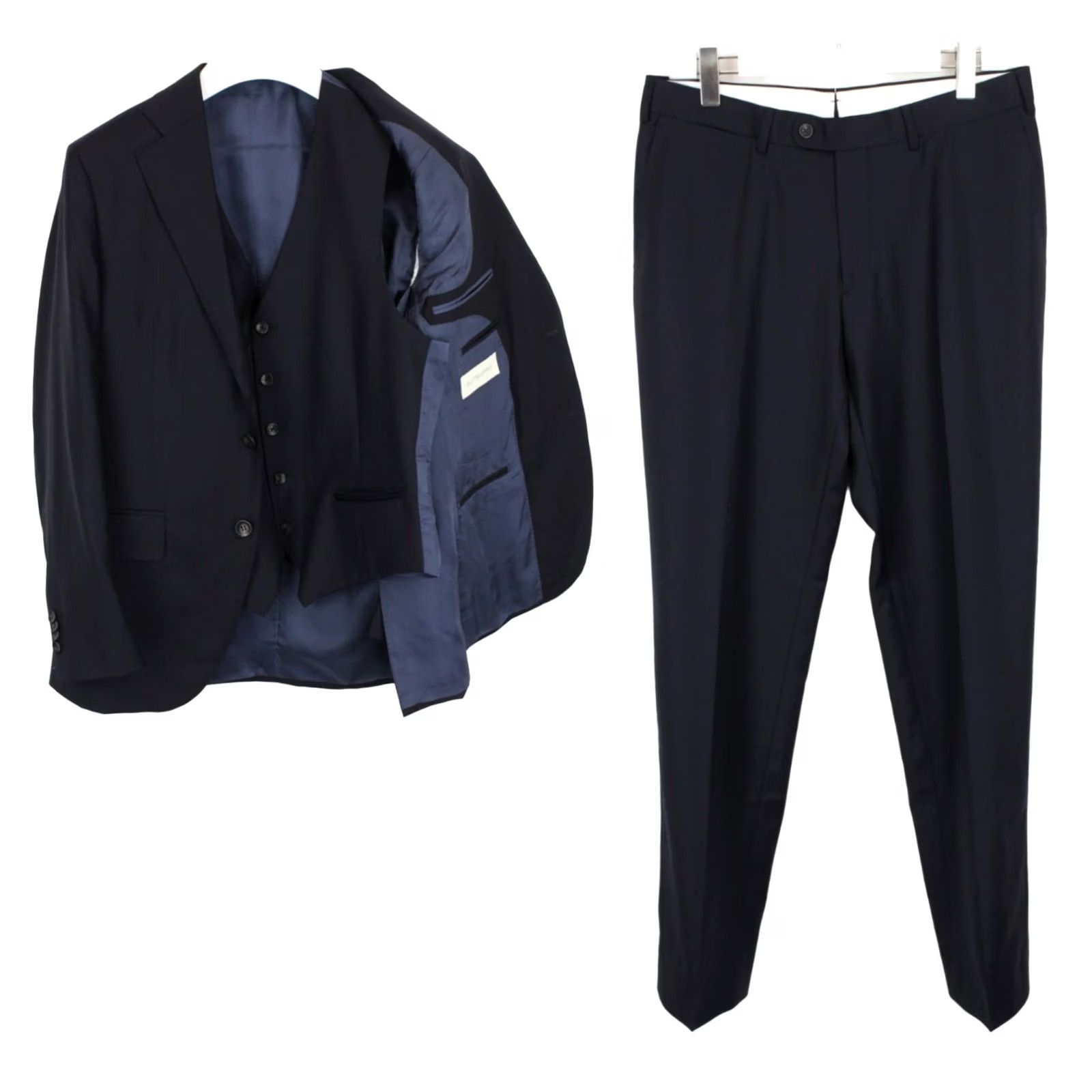 Suitsupply Suitsupply Suit 3 Piece UK 40 Blue La Spalla Single Breasted Ferrara Brescia Mens Size 40R - 2 Thumbnail