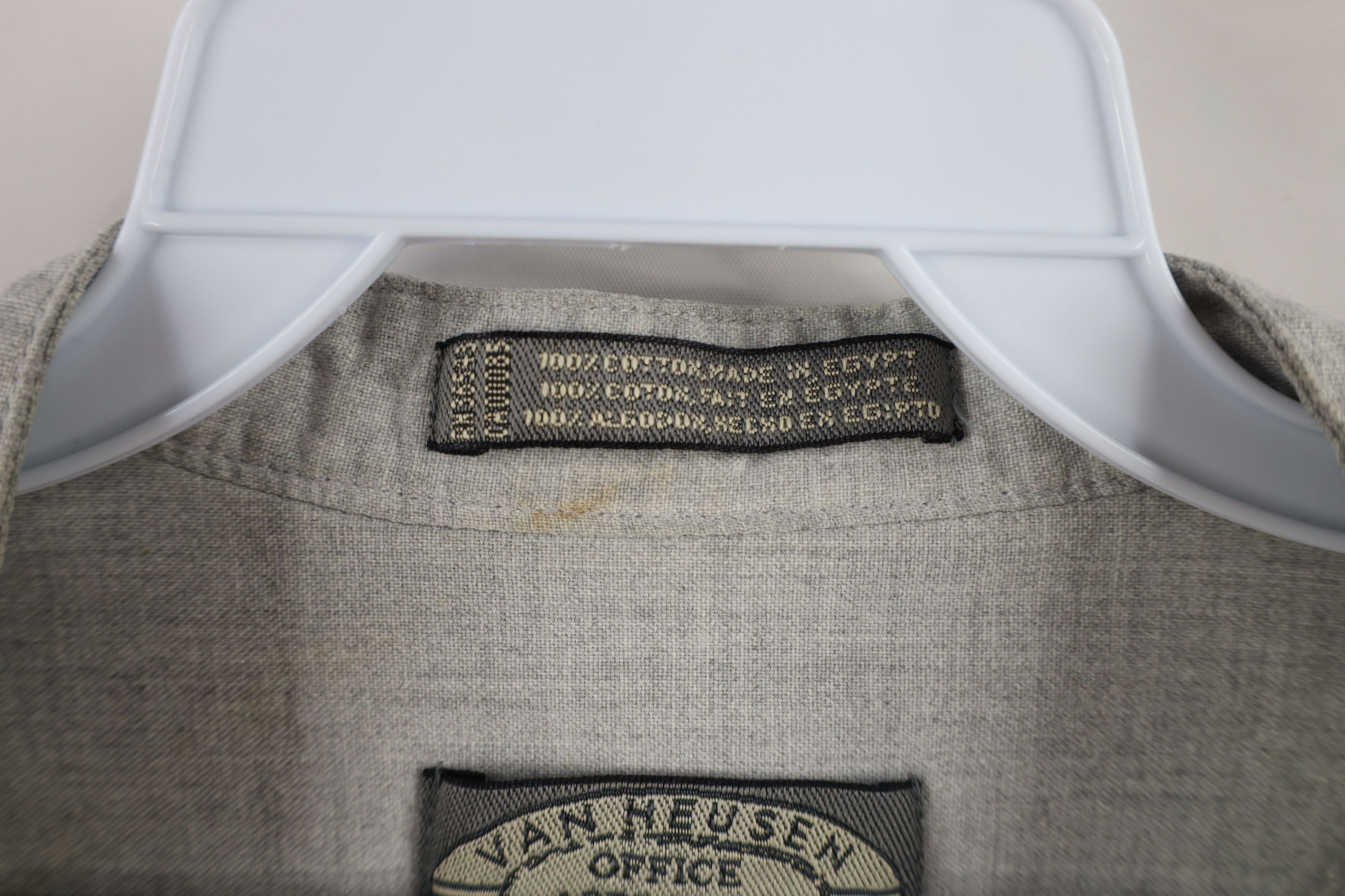 Vintage Vintage 90s Streetwear Band Collar Button Shirt Gray Size US L / EU 52-54 / 3 - 5 Thumbnail