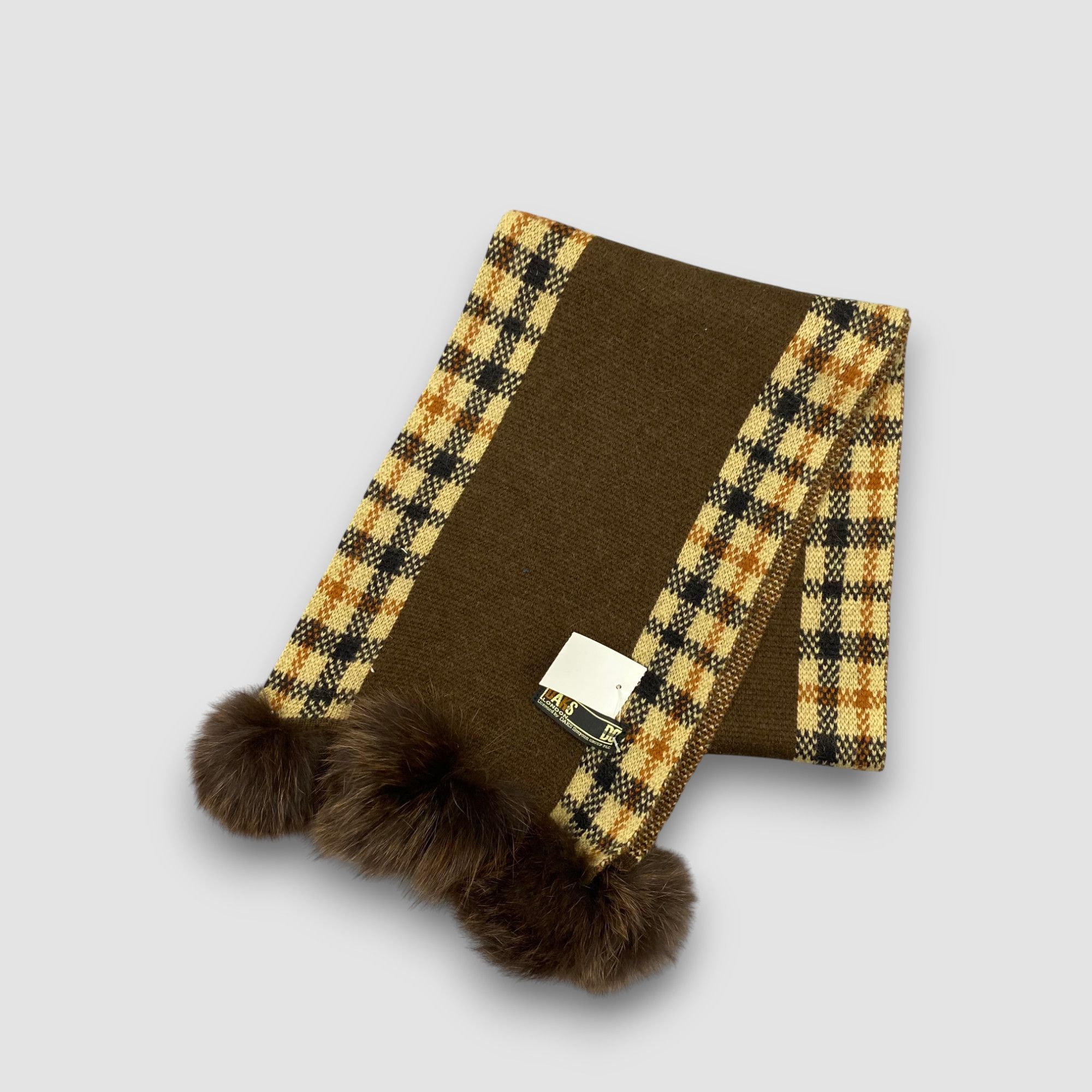 DAKS Vintage DAKS London Scarf Muffler Wool Pom Pom Scarves Size ONE SIZE - 3 Thumbnail