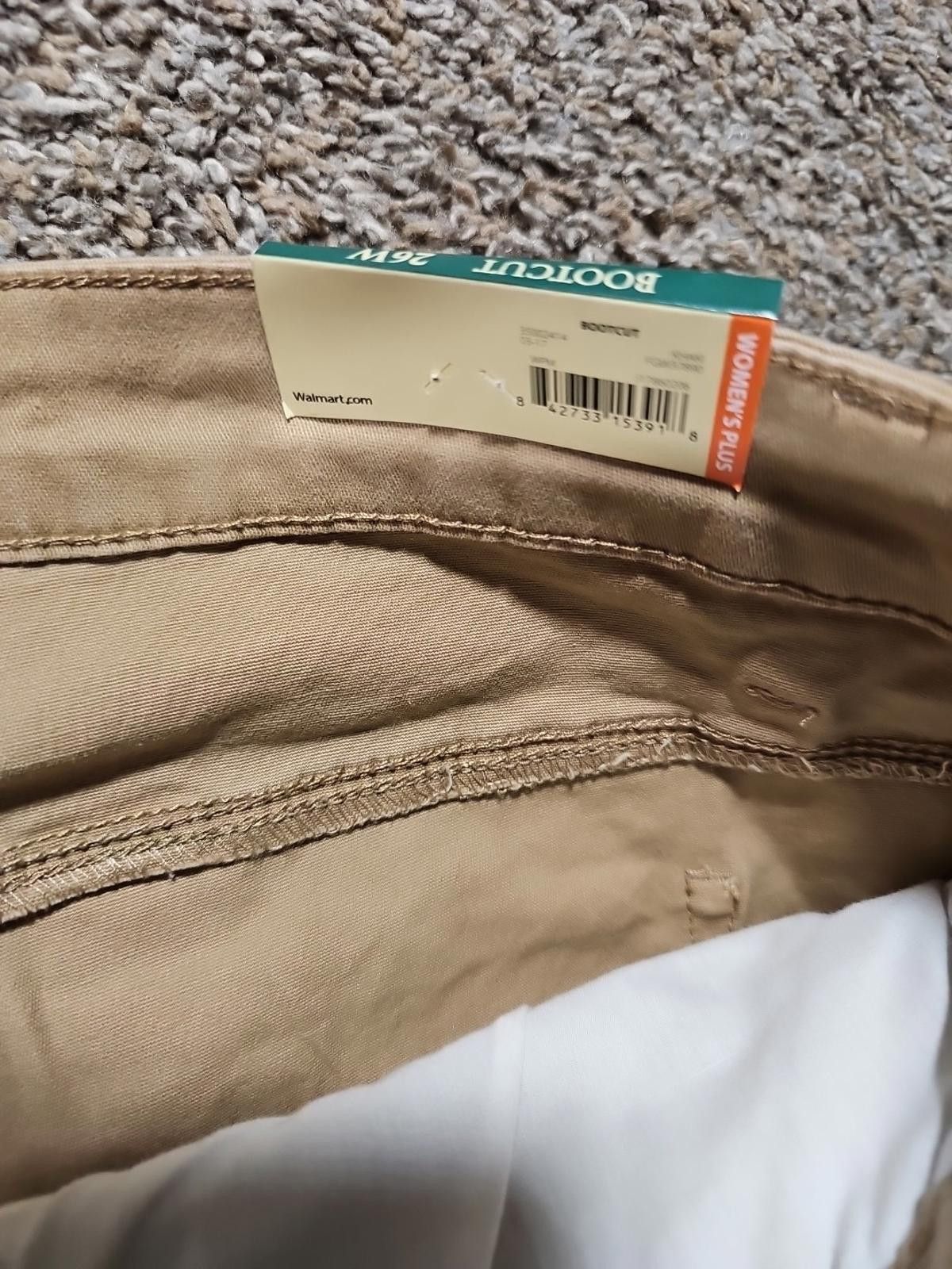 Faded Glory Faded Glory 26W NWT Khaki Bootcut Denim Midrise Jeans Size 26" / US 2 / IT 38 - 4 Thumbnail