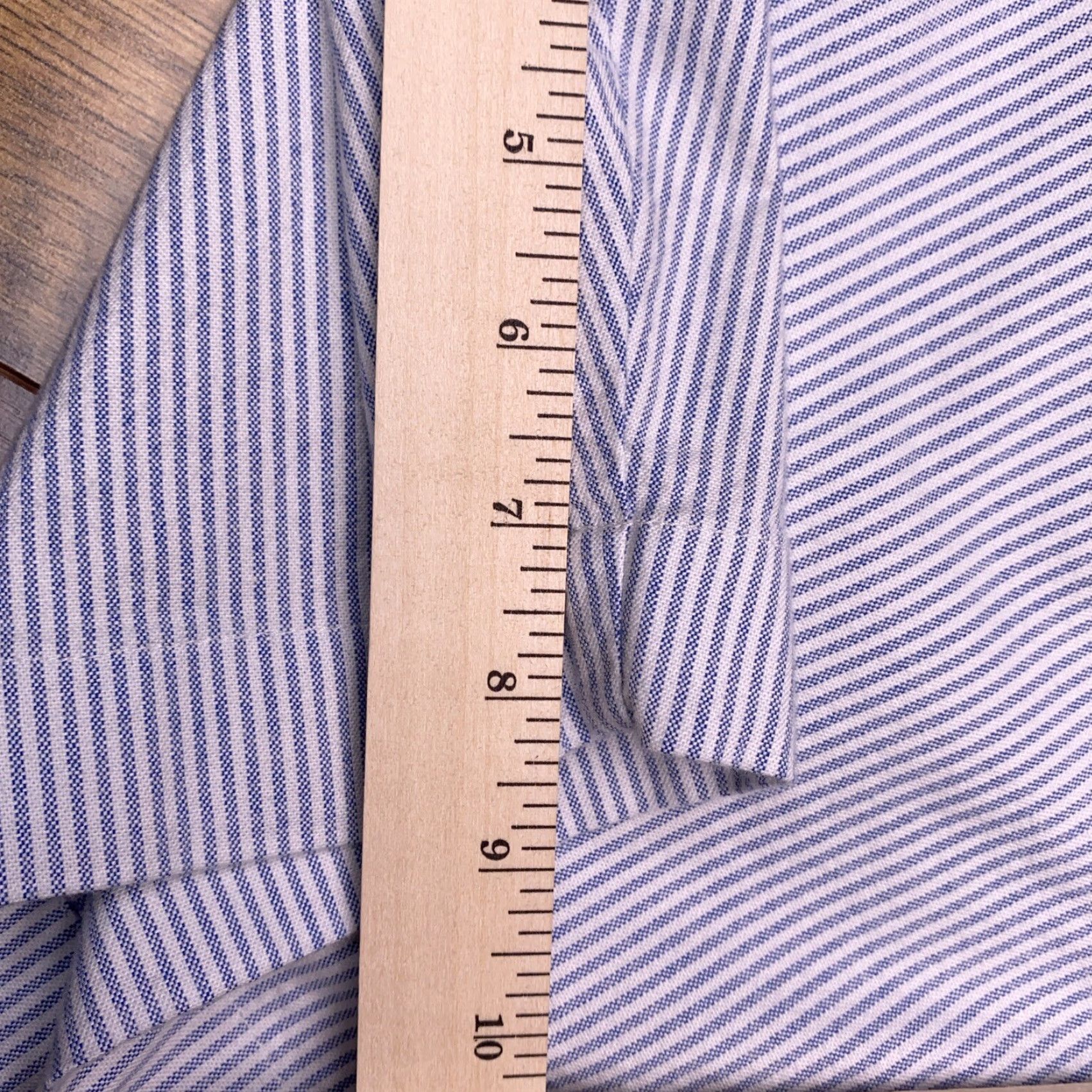Chaps Chaps Chino Short Adult 34 Blue Striped Preppy Knit 97% Cotton 3% Elastane Zip Regular Slim/Flat Front Pockets Mens Casual Vintage No (if allowed) Size US 34 / EU 50 - 8 Thumbnail