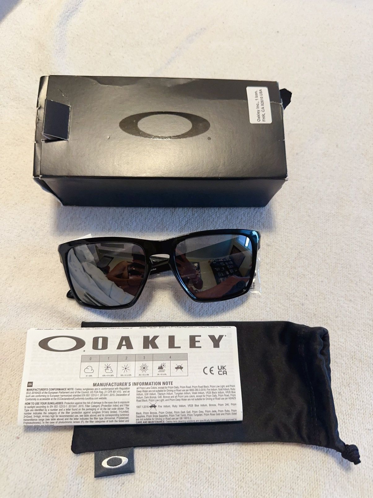 Oakley Oakley Sliver™ XL Black Iridium Lenses Polished Black Frame Size ONE SIZE - 9 Thumbnail