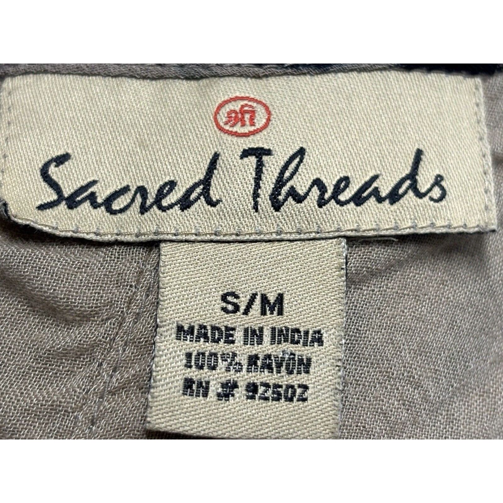 Vintage VINTAGE Sacred Threads Maxi Dress Women's Sleeveless Lined Floral Bohemian Hippie long Sz S/M Tan Black Womens Size S / US 4 / IT 40 - 8 Thumbnail