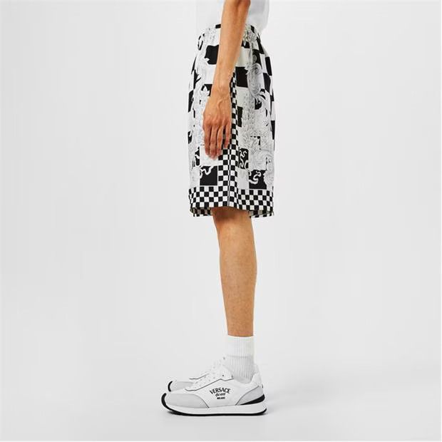 Versace o1g2r1mq0824 Medusa Contrasto Shorts in White & Black Size US 38 / EU 54 - 4 Thumbnail