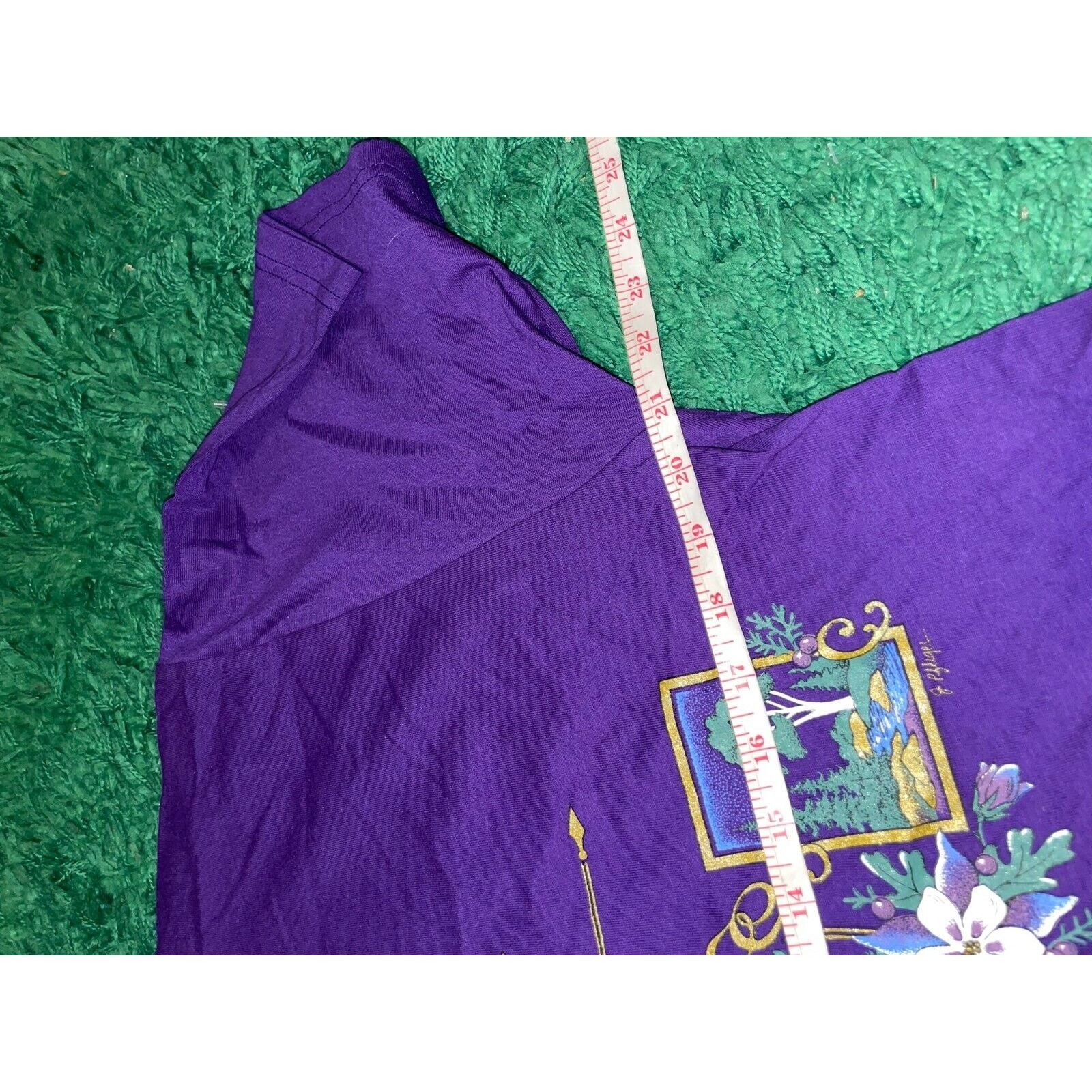 Jerzees Vintage Virginia Shirt Mountains Purple Tee VTG 90s Large Size US L / EU 52-54 / 3 - 10 Thumbnail