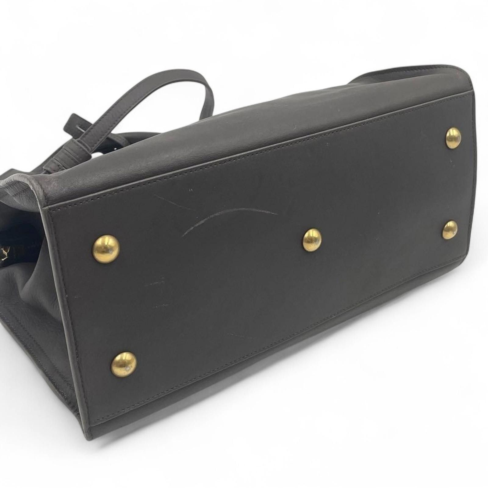 Saint Laurent Paris Saint Laurent - Black Leather Handbag Gold Hardware Size ONE SIZE - 3 Thumbnail