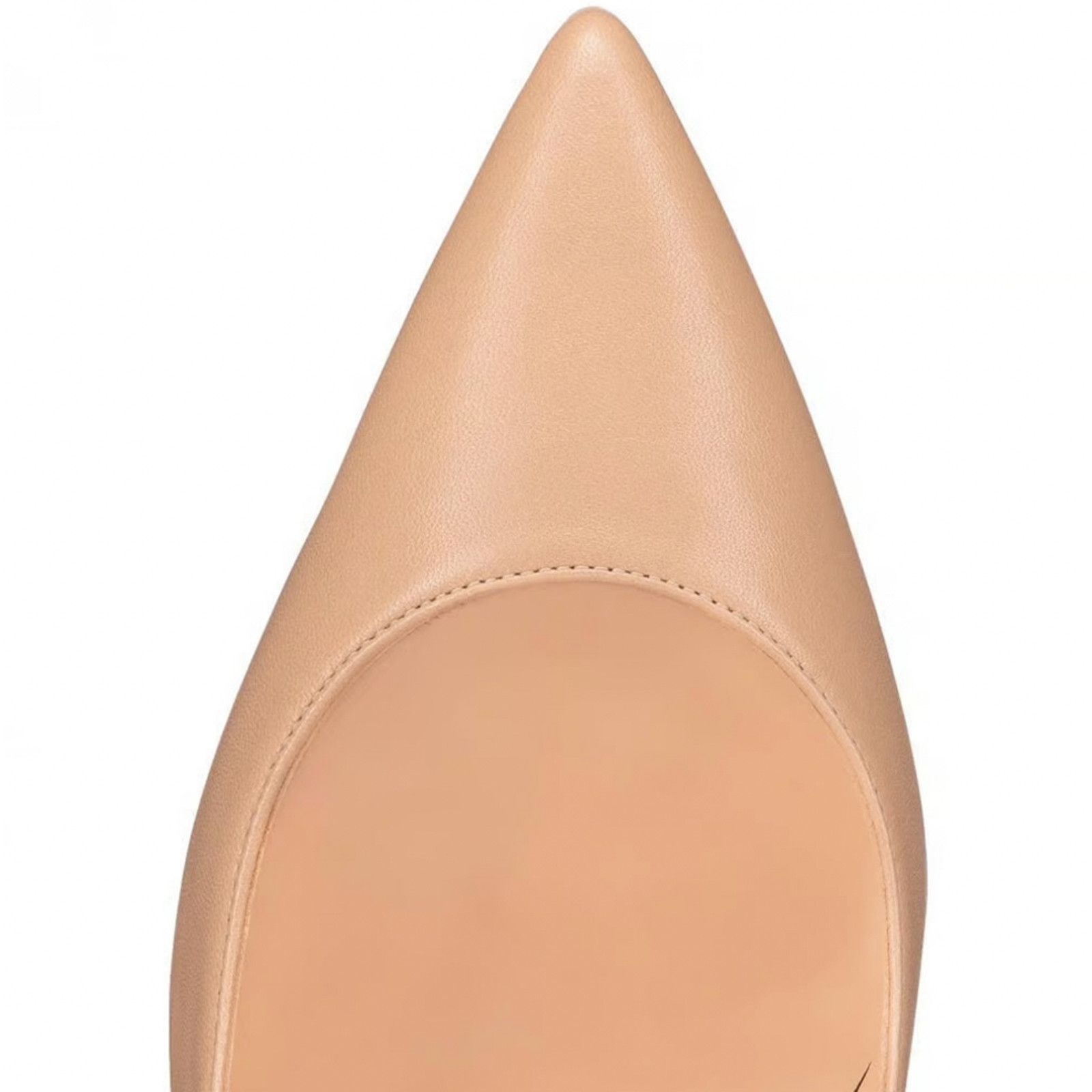 Christian Louboutin Kate 100 Nude Nappa Leather Pointed Classic Heel Pump 40.5 Size US 10.5 / IT 40.5 - 6 Thumbnail