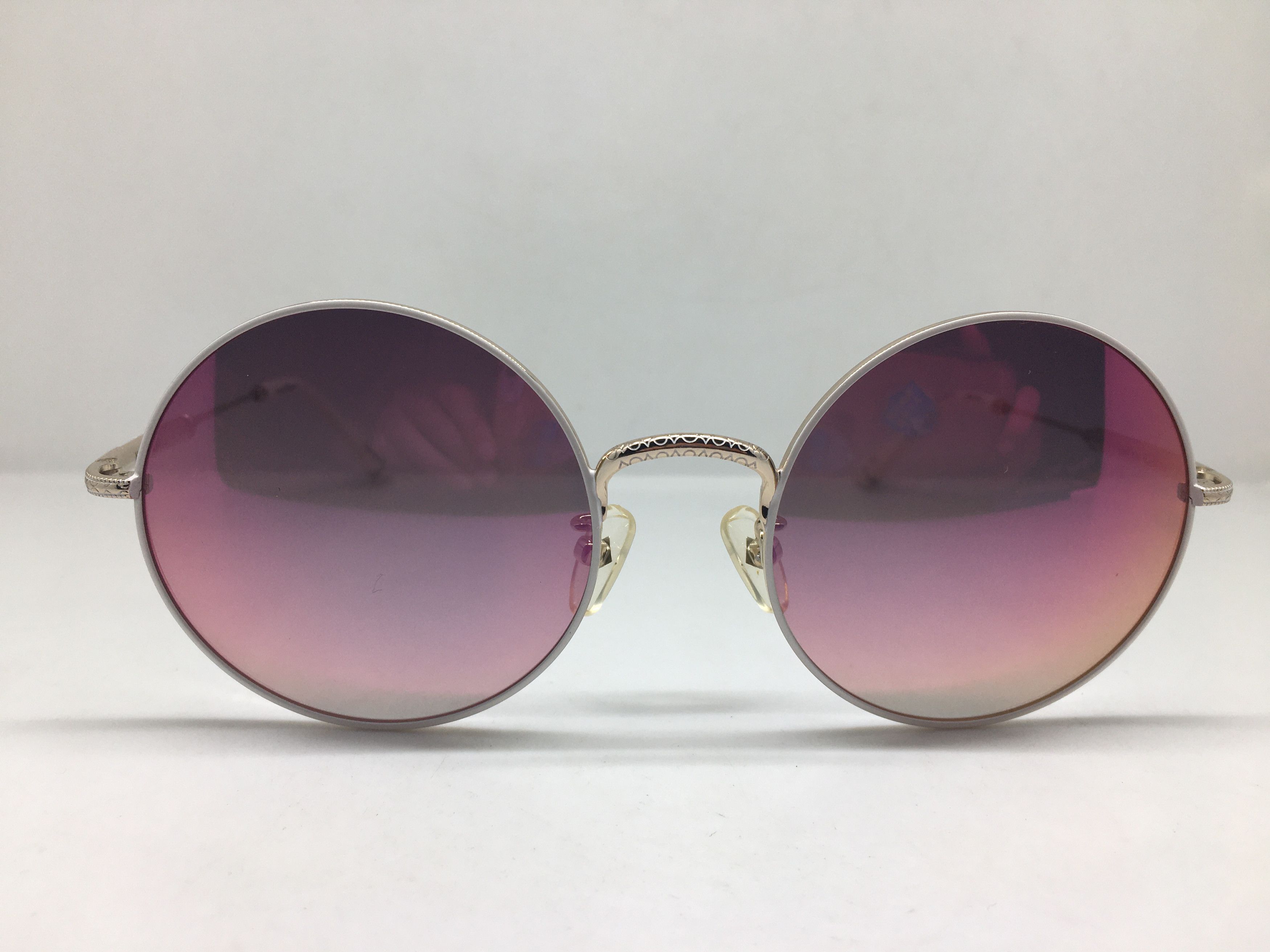 Other Helen Keller White Round Sunglasses Frame GATSBY ARISTOCRAT Size ONE SIZE - 2 Thumbnail