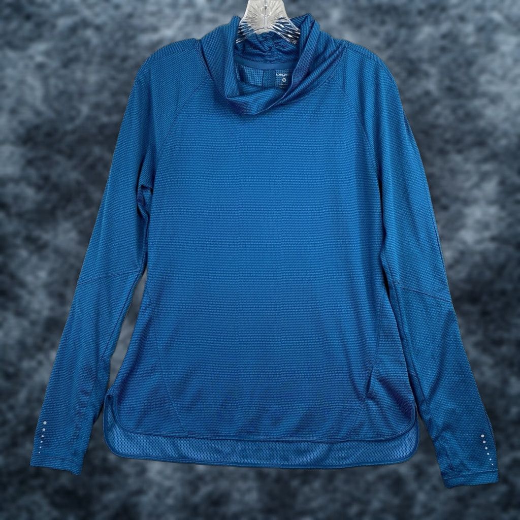 Layer 8 Layer 8 Top Womens M Turquoise Long Sleeve Thumb Holes Athletic Qwick Dry Mock Size M / US 6-8 / IT 42-44 - 1 Thumbnail