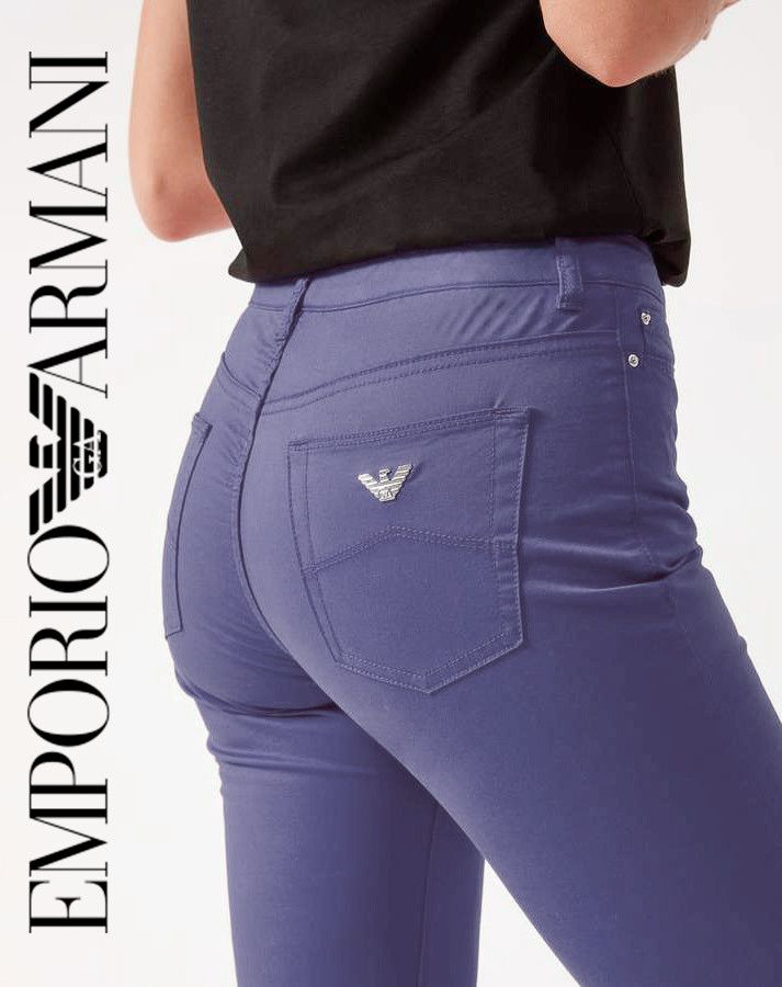 Emporio Armani MSRP~250€ Thin Cotton Pants Slim Straight J85 class. elegant Size 34" / US 12 / IT 48 - 1 Thumbnail