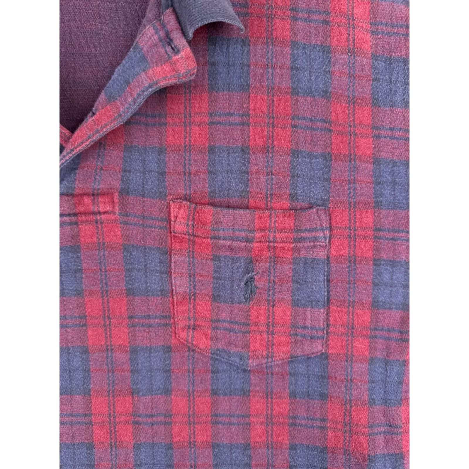 Ralph Lauren VINTAGE Ralph Lauren Polo Shirt Men XL Red Plaid 100% Cotton Button Collar Short Sleeve Golf Driving Outdoors Casual Vintage 70s Mens Size US XL / EU 56 / 4 - 6 Thumbnail