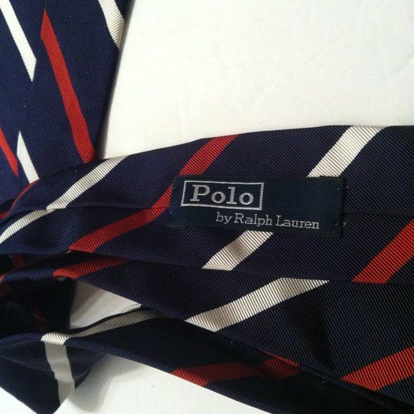 Polo Ralph Lauren POLO RALPH LAUREN MEN'S NEW NAVY 100%SILK TIE WIDTH: 3 1/2" Size ONE SIZE - 2 Thumbnail