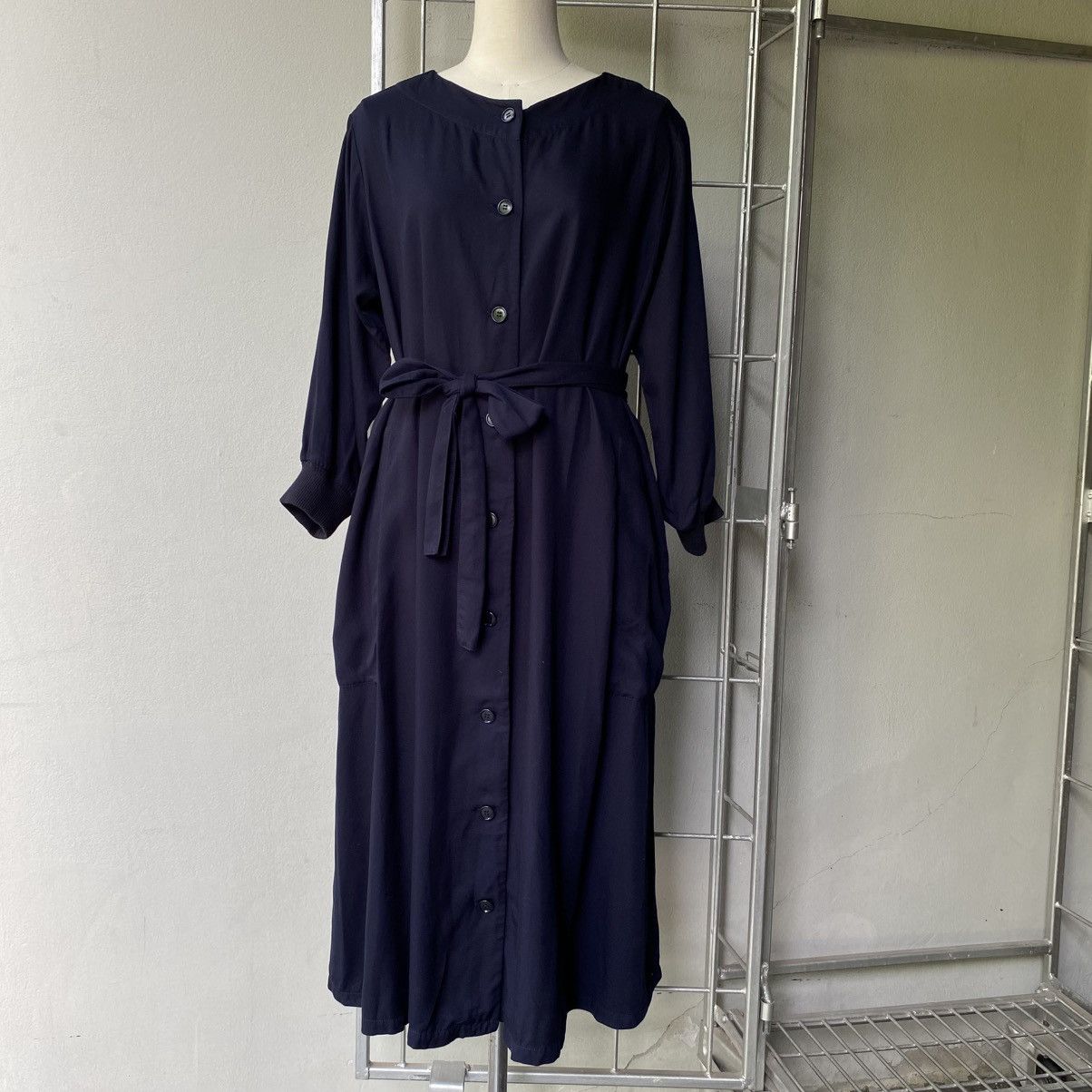Zucca Zucca Dark Navy Belted Maxi Dress with Pockets Size M / US 6-8 / IT 42-44 - 14 Thumbnail