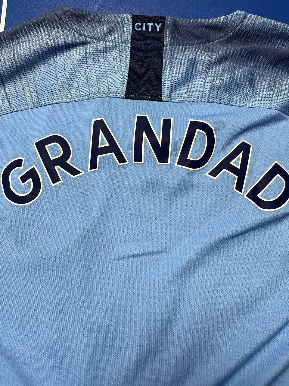 Nike Manchester City Home Jersey 18/19 - Grandad on the Back Size US XL / EU 56 / 4 - 16 Thumbnail