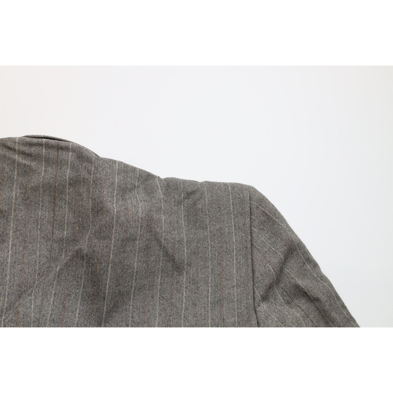 Vintage Vintage 70s Heavy Wool Herringbone 3 Piece Suit Wedding Size 44L - 12 Thumbnail