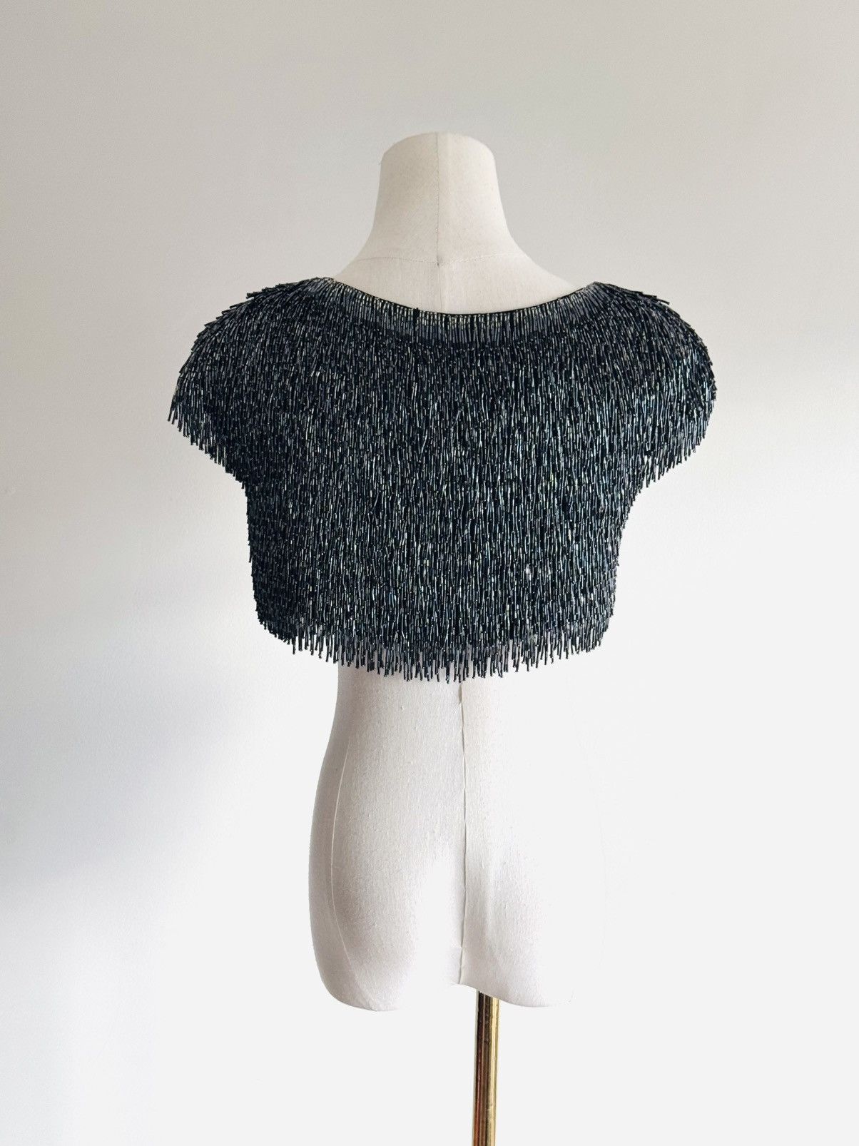 Herve Leger Herve Leger Fall ‘09 runway beaded fringe cropped jacket top Size XS / US 0-2 / IT 36-38 - 4 Thumbnail