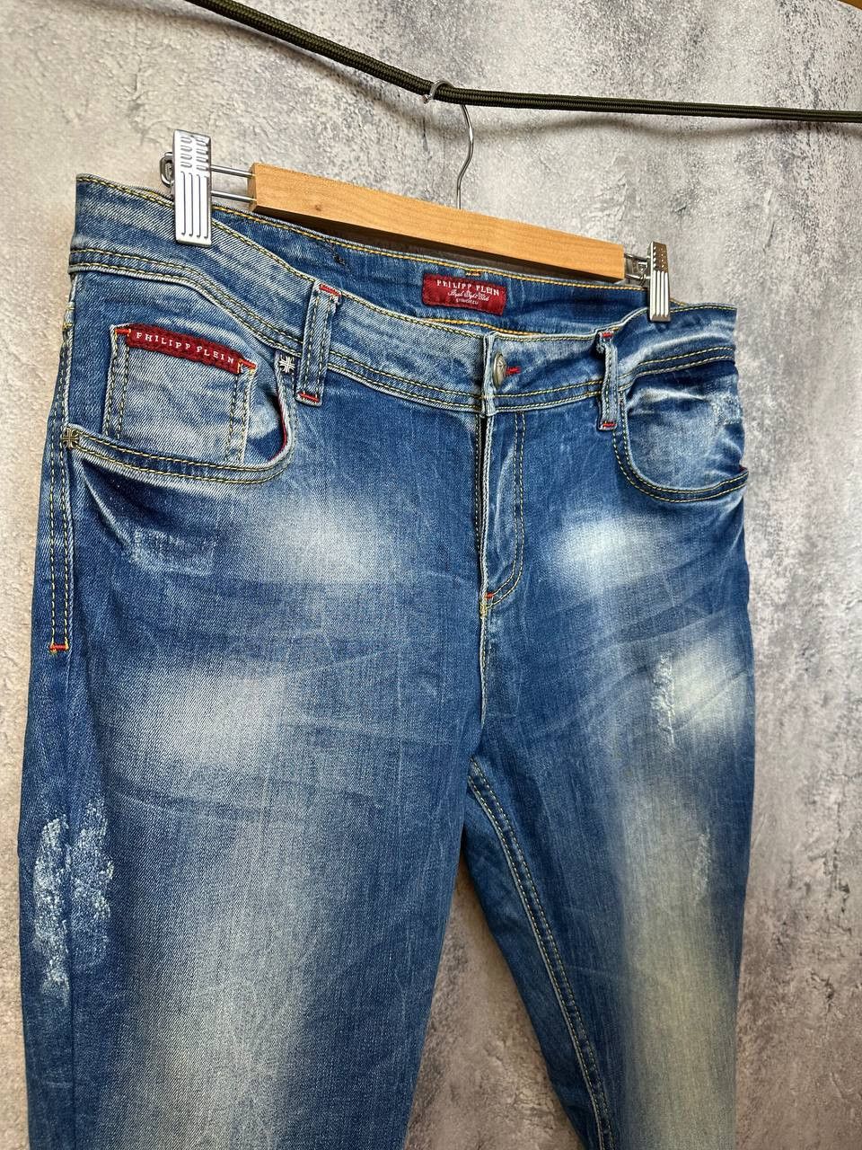 Philipp Plein Philipp Plein Illegal Fight Club Cowgirl Pants Distressed Size 32" / US 10 / IT 46 - 4 Thumbnail